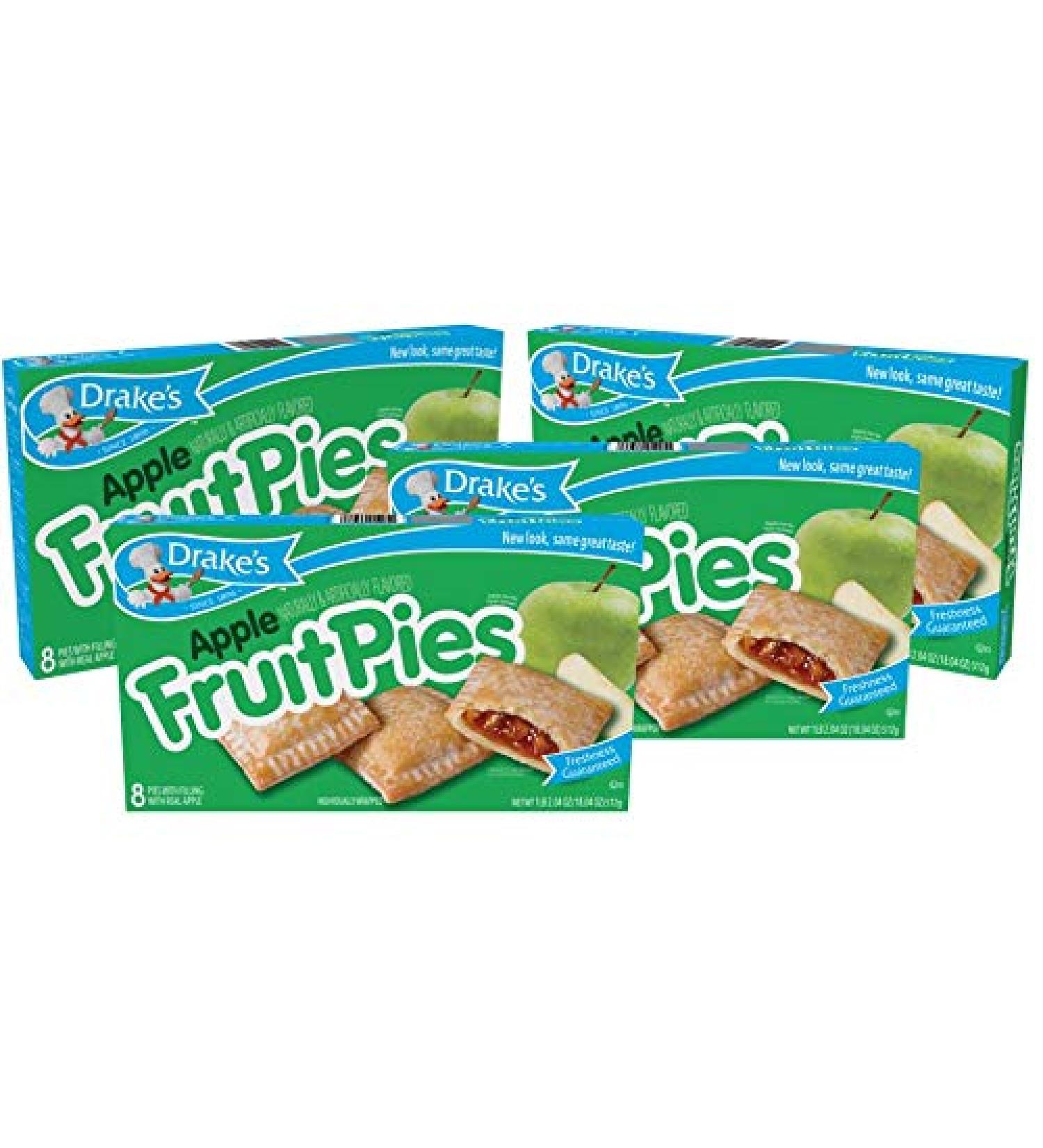 Drake's Fruit Pies - 32 Individually Wrapped Apple Pies (4 oz) - Buy Online on GoSupps.com