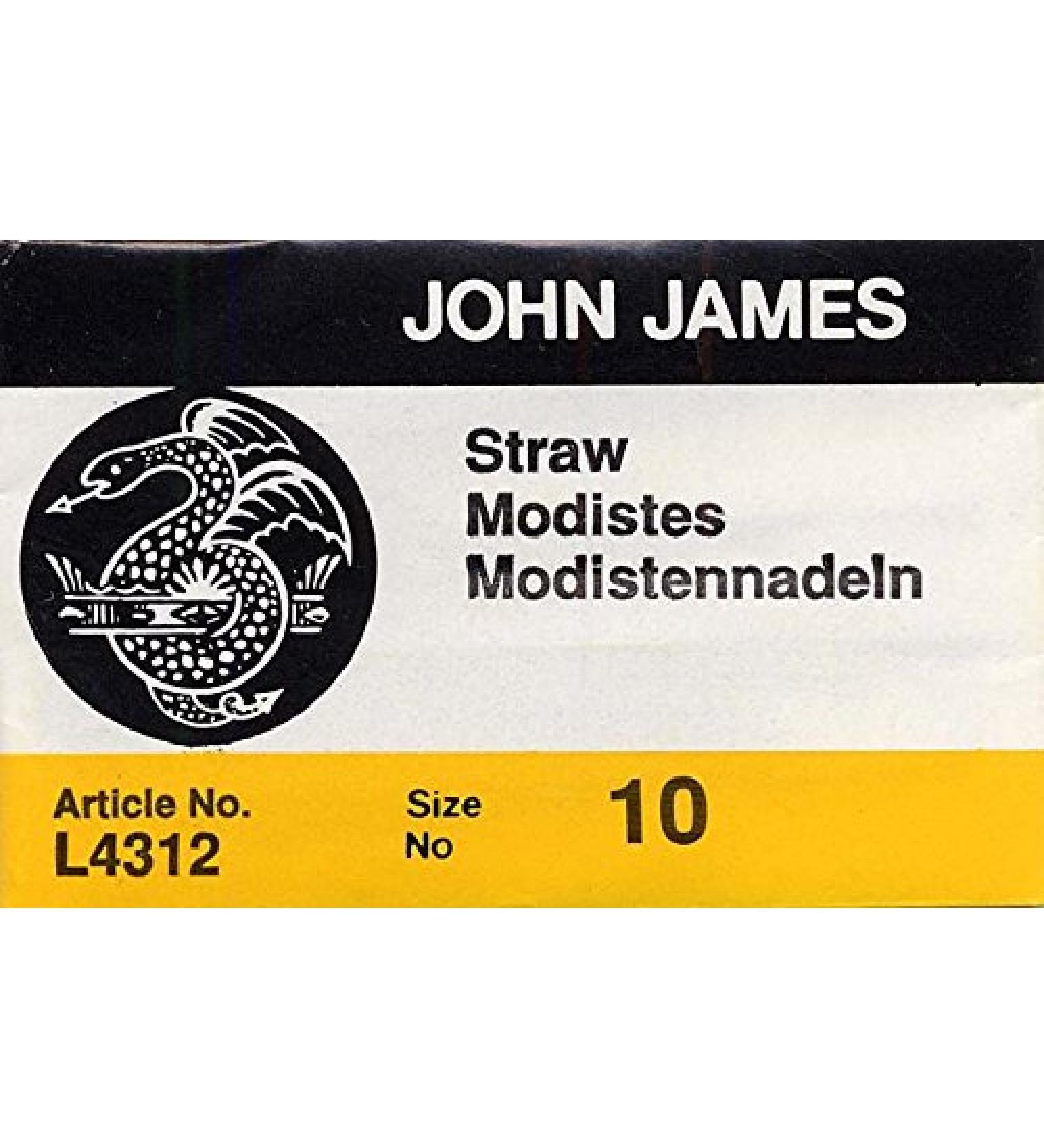 Colonial Needle 25 Count John James Milliners/Straw Uncarded Needles Size 10 (L4312-10)