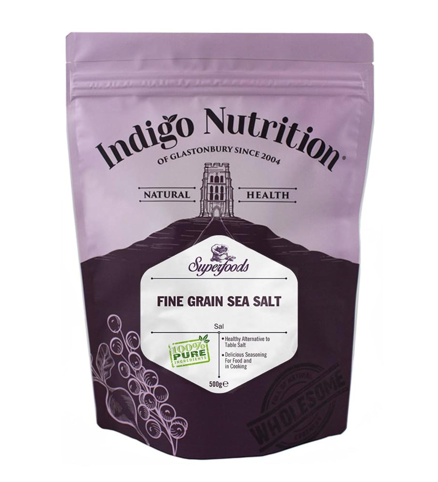 Indigo Herbs Sea Salt 500g (Fine Grain)