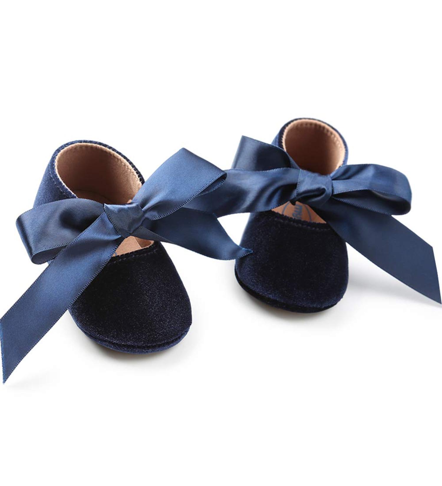 RVROVIC Baby Girl Moccasins - Infant Princess Sparkly Soft Sole Prewalker Shoes (12-18 Months, Navy Blue) - Buy Online on GoSupps.com