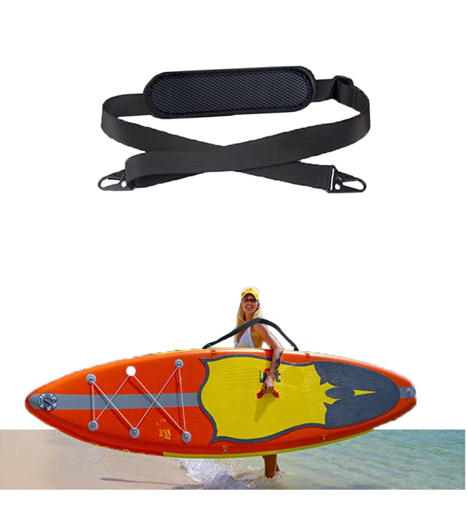 Dokoshia SUP Paddle Board Carrier Shoulder Strap - Adjustable Sling for Surfing & Paddle Board with Paded Bag Belt and Metal Hooks - Buy Online on GoSupps.com