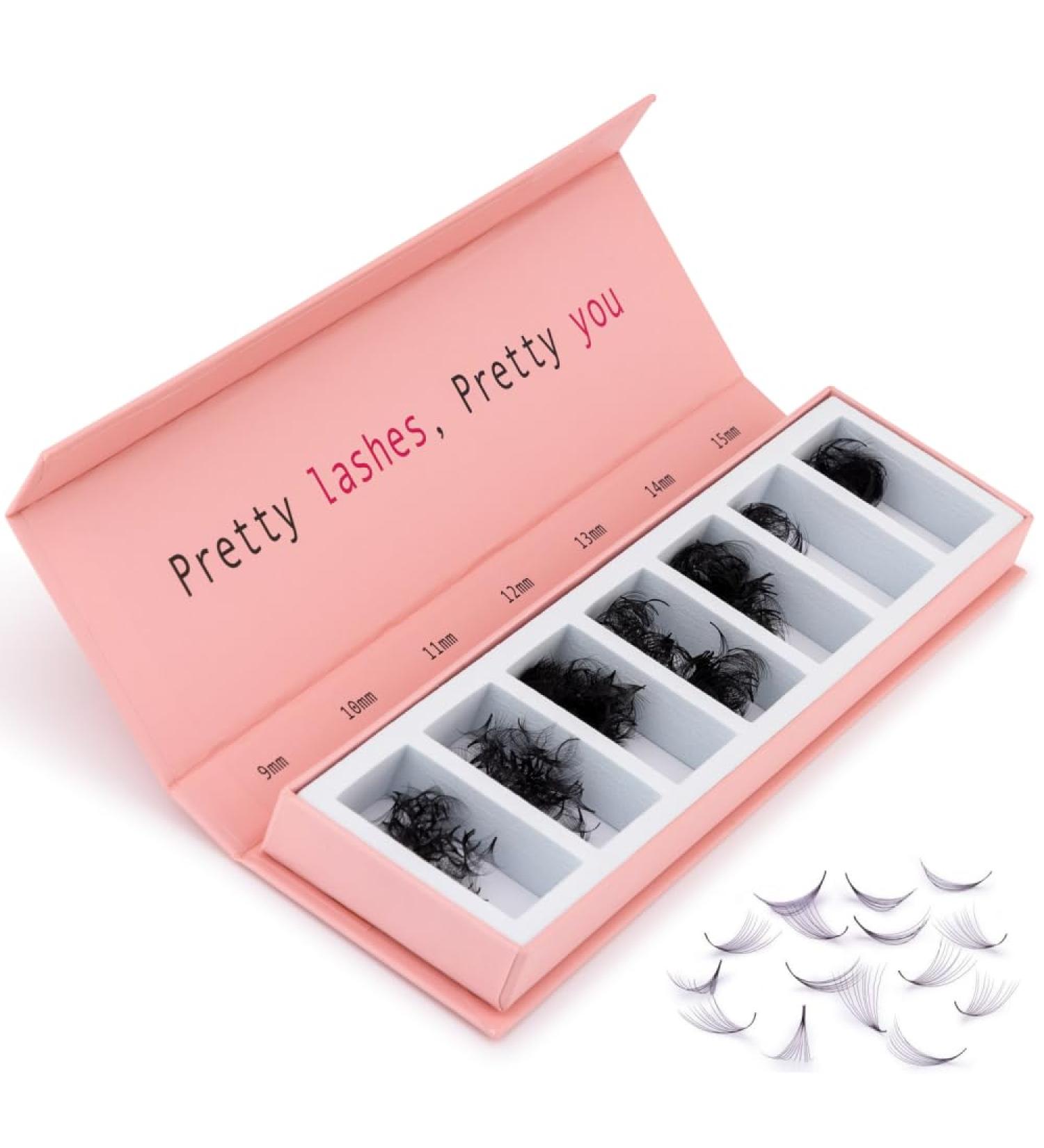 XL Mix Box Promade Lashes 1000 Fans Loose lash fans pro made mix lengths (9-15mm Lengths) (5d DD Curl Mix 9-15mm) - Buy Online on GoSupps.com