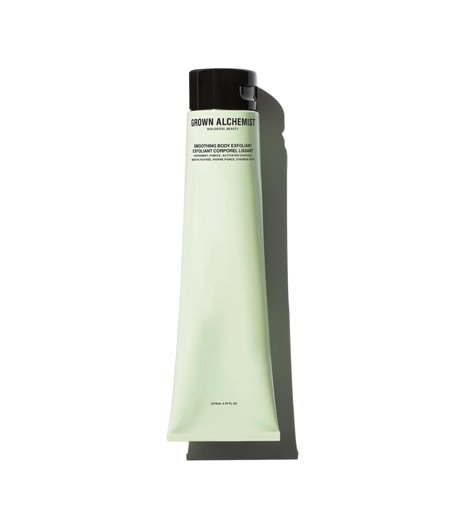 Grown Alchemist Smoothing Body Exfoliant with Charcoal & Peppermint - 170mL | Exfoliate Refresh Hydrate - International Shipping Available - Buy Online on GoSupps.com