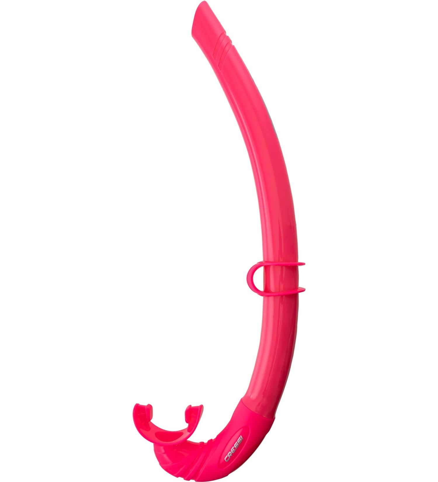 Cressi Corsica, Flexible Rubber Snorkel for Scuba Diving, Freediving and Spearfishing - Solid and Camouflage colors | made in Italy Pink Fluo