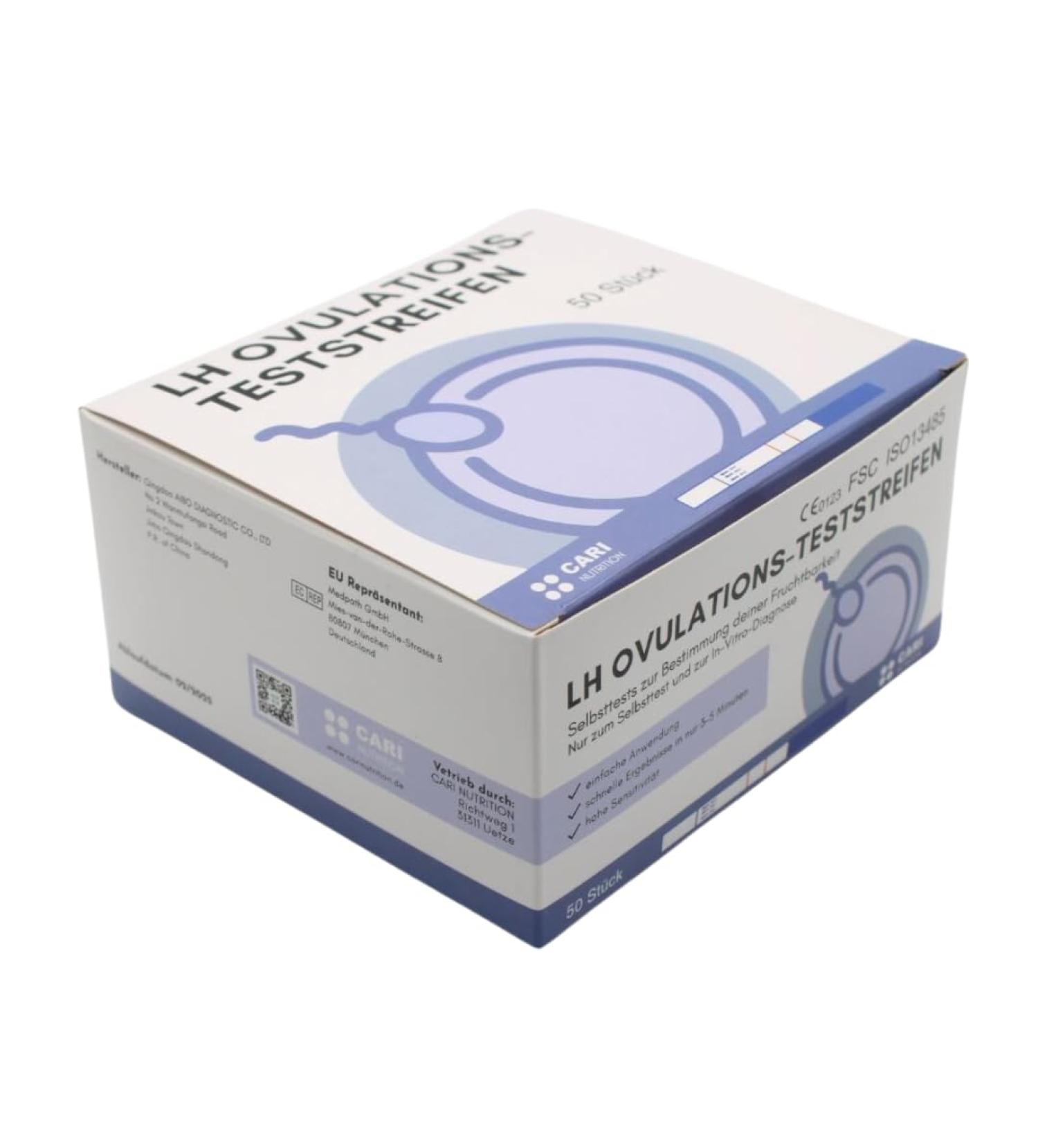 50 Ovulation Tests - 25 mIU/ml Sensitivity | Fertility Tests for PCOS & Family Planning | Ships Internationally - Buy Online on GoSupps.com