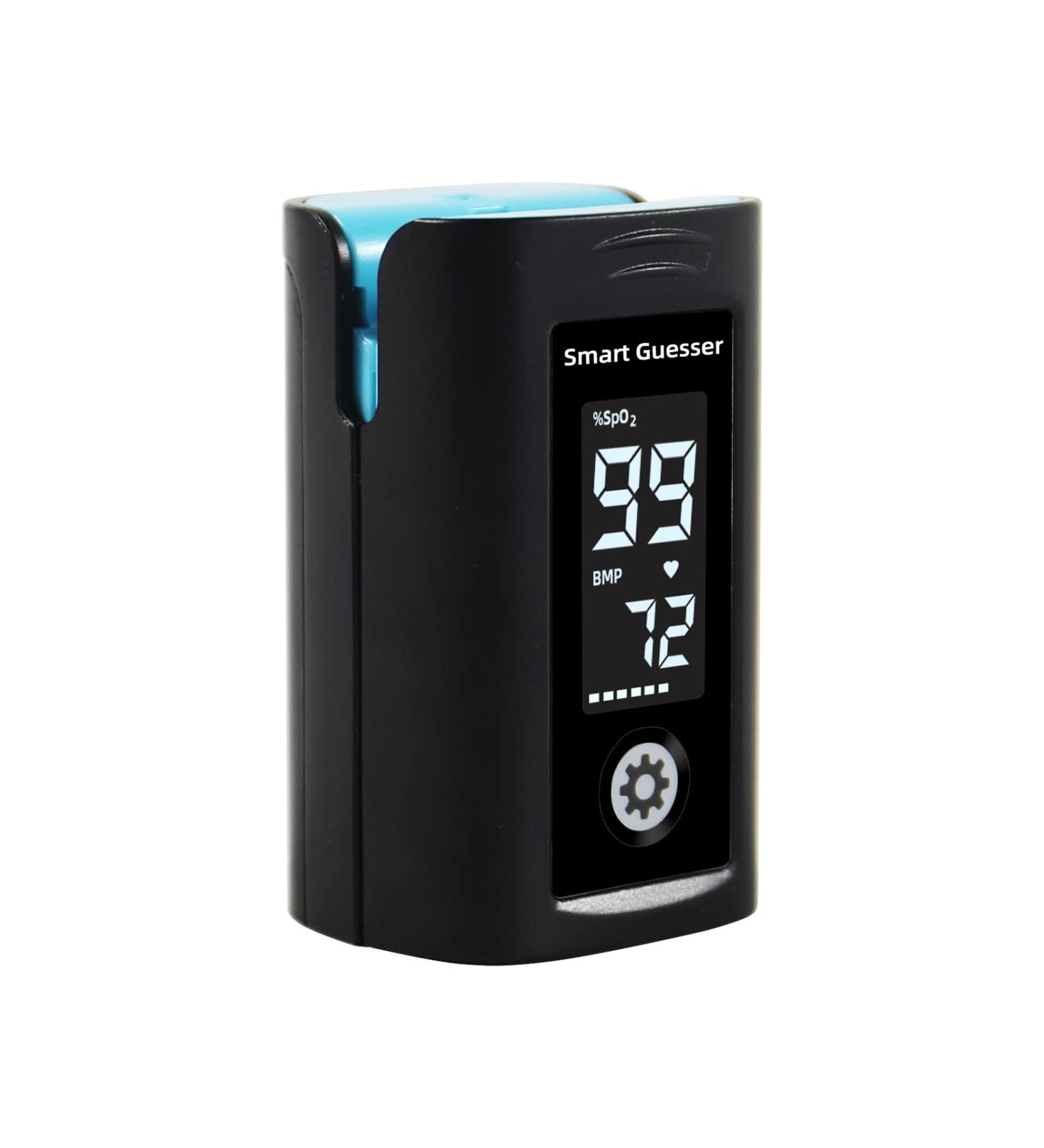 Buy Pulse Oximeter Fingertip Blood Oxygen Monitor - Heart Rate & SpO2 Tracker with LCD Screen Batteries & Lanyard | Fast International Shipping - Buy Online on GoSupps.com