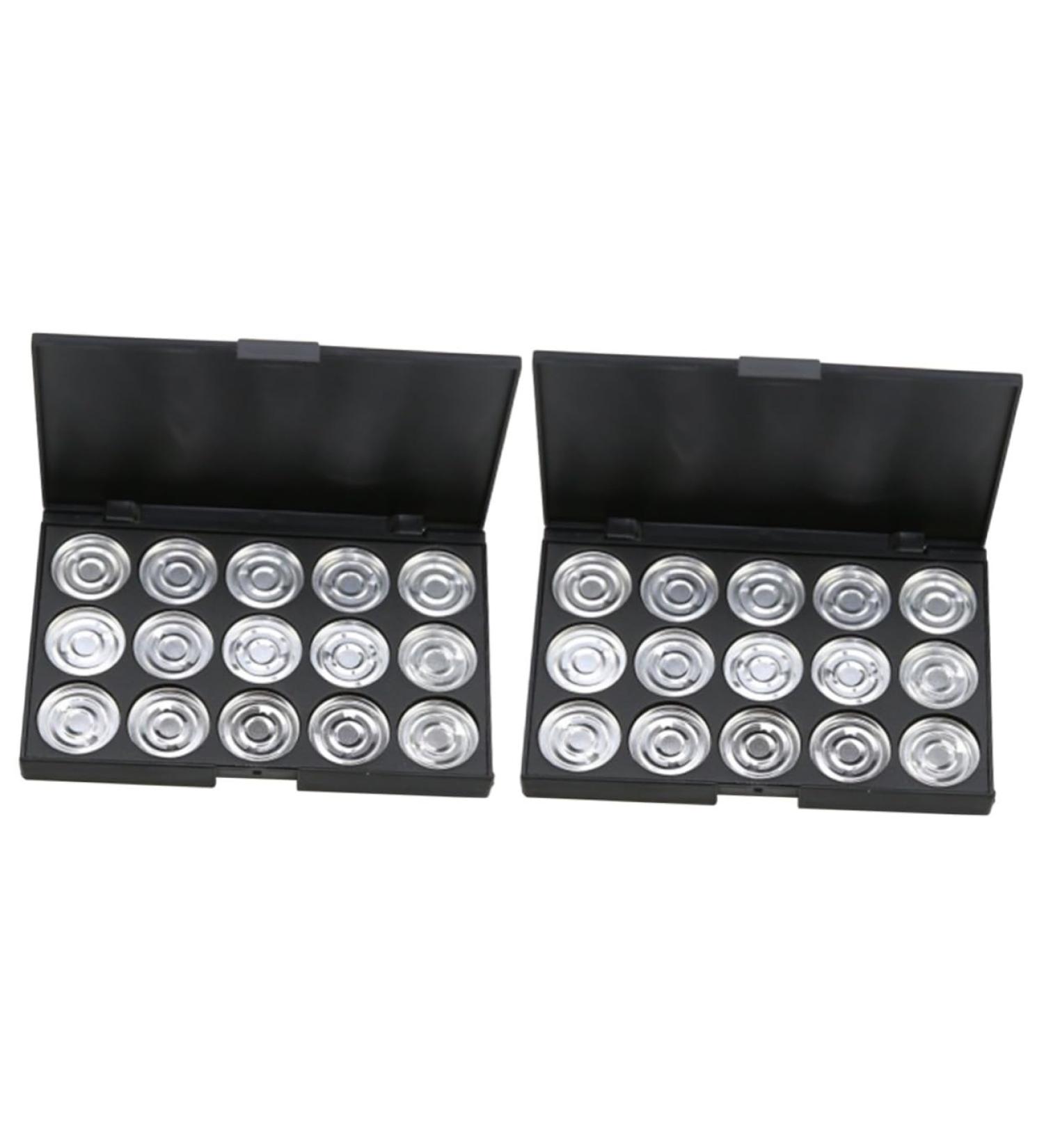 Healvian 2pcs 15 Empty Cosmetic Case Empty Eyeshadow Case Empty Makeup Travel Makeup Case Eyeshadow Palette 1 count (Pack of 1) Silverx2pcs - Buy Online on GoSupps.com