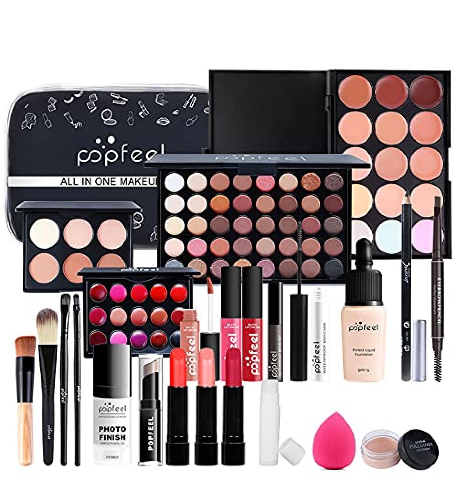 Pure Vie Multi-Purpose Makeup Kit - Eyeshadow Concealer Lip Gloss & More | Sleek Powder Palette with Rich Colors | International Shipping - Buy Online on GoSupps.com