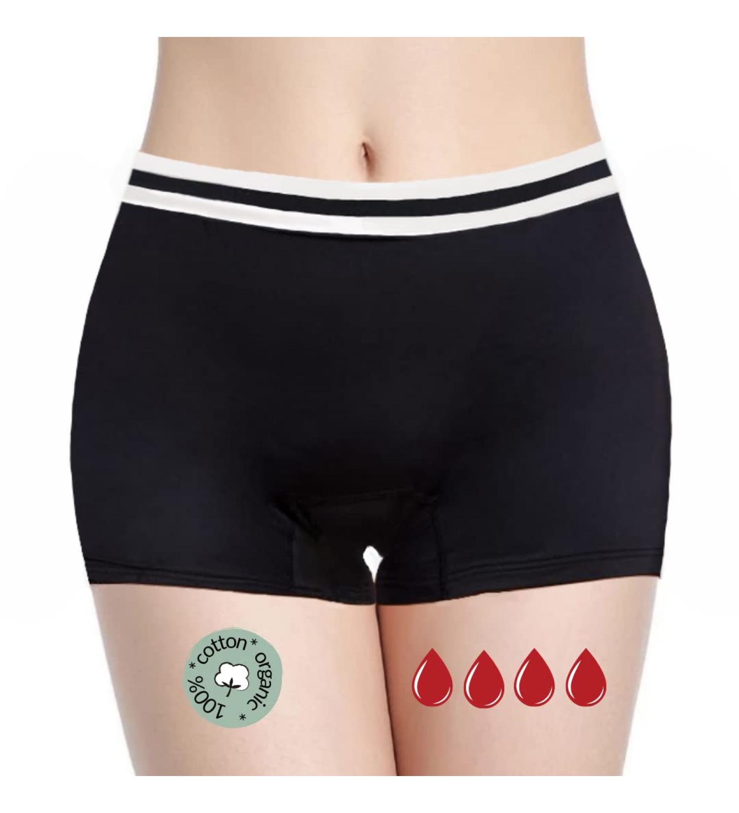 Buy Noblood Period Underwear - Eco-Friendly Washable Absorbent Cotton Menstruation Briefs (XXS-3XL) | 2-3 Tampon Capacity - Buy Online on GoSupps.com