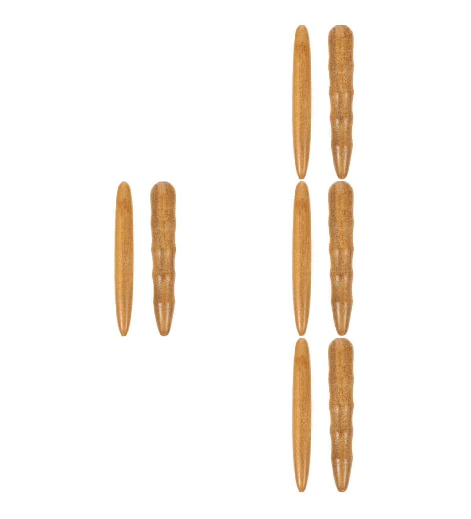 8-Piece Acupressure Wooden Massage Tool Set - Body Muscle Massager & Reflex Zone Scraper for Enhanced Relaxation - Buy Online on GoSupps.com