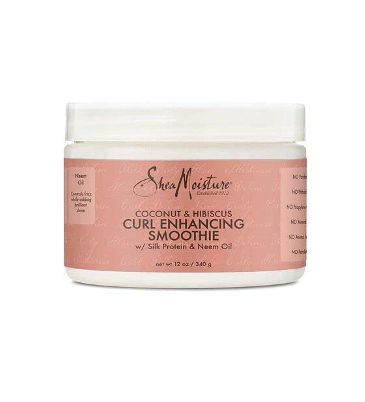 Shea Moisture Coconut & Hibiscus Curl Enhancing Smoothie 12 oz - Best Curl Cream for Defined & Moisturized Curls | International Shipping Available - Buy Online on GoSupps.com