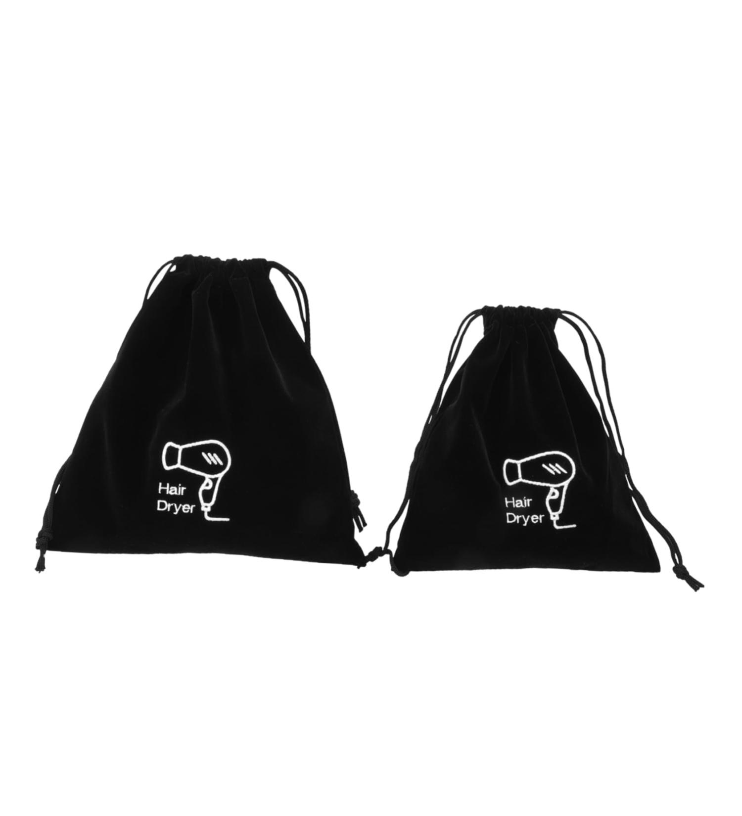 Baluue 10 Pcs Storage Bag Styling Tool Organizer Hairdryer Bonnet Hotel Hair Dryer Bag Flocking Cloth Black 26x23cmx5pcs Blackx5pcs - Buy Online on GoSupps.com