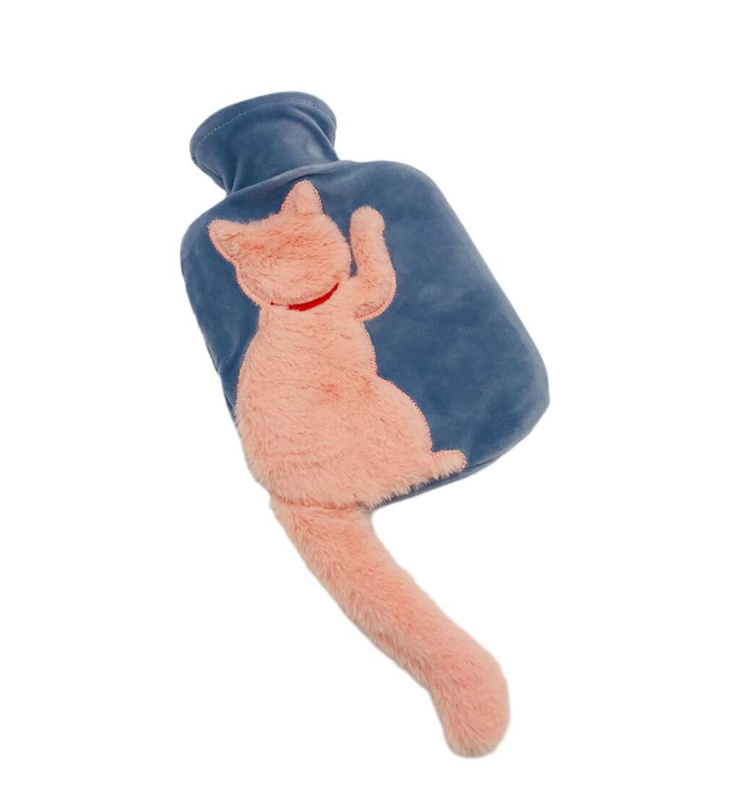Experience Unmatched Comfort with Yuwqqoajv Plush Cat Cover Hot Water Bottle | 3D Neck Shoulder & Hand Warmer in Orange - International Shipping Available! - Buy Online on GoSupps.com
