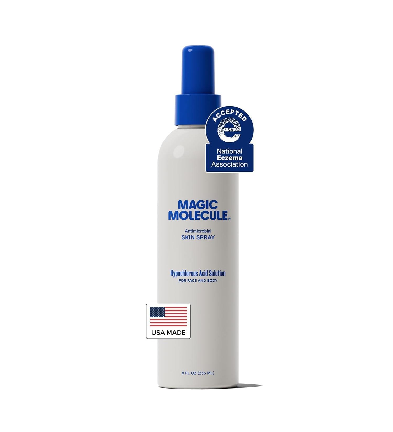 Magic Molecule Hypochlorous Acid Spray for Breakout-Prone Skin Eczema & Itchy Rashes | Helps 50+ Dermal Issues | Safe for Multiple Daily Uses | For All Skin Types | 8 oz Spray 8 Fl Oz (Pack of 1) - Buy Online on GoSupps.com