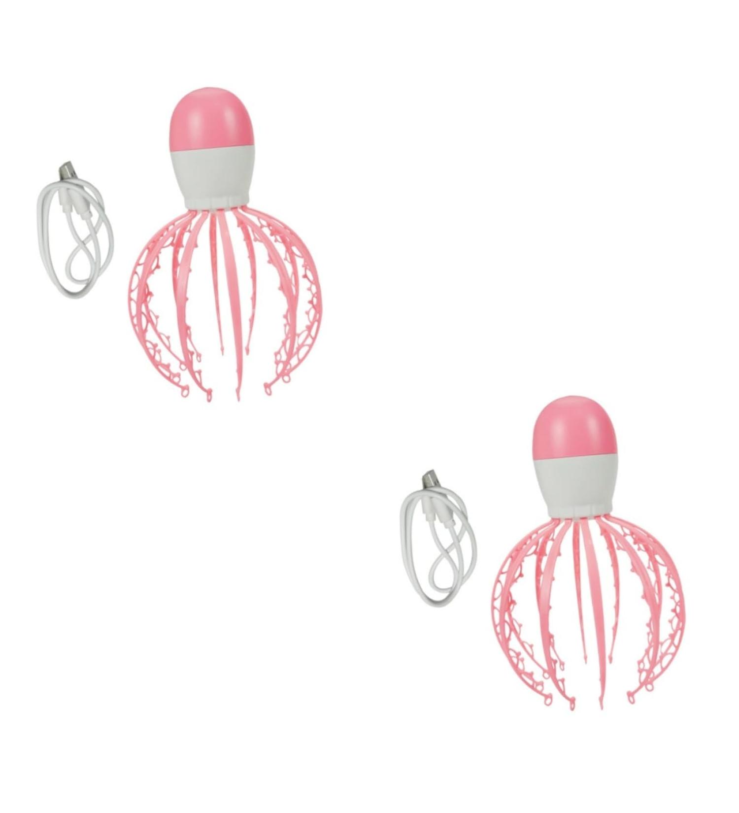 Frcolor 2-in-1 Scalp Massage Brush - Scratchy Scalp Massager & Shampoo Applicator - Pink ABS Baby Octopus Design for Ultimate Relaxation - Buy Online on GoSupps.com