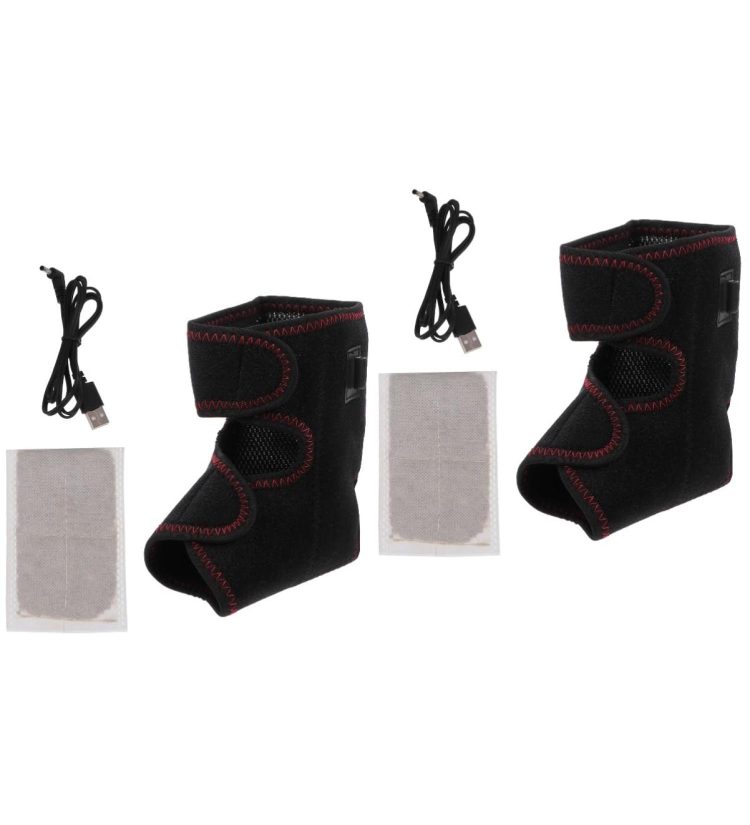 FRCOLOR Electric Heating Ankle Protector - 2 Pcs Heated Ankle Brace for Injury Support & Fatigue Relief - Buy Online on GoSupps.com
