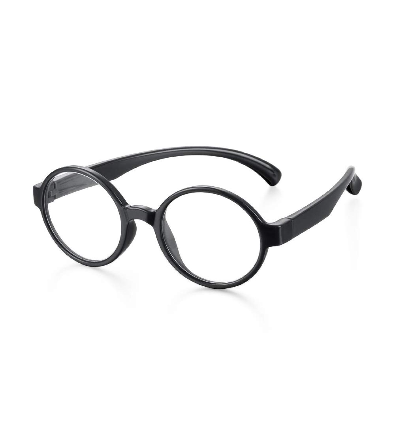 Children's Silicone Frame Glasses | Anti-Blue Light Radiation Resistant Computer Glasses for Kids | Light Black - Buy Online on GoSupps.com