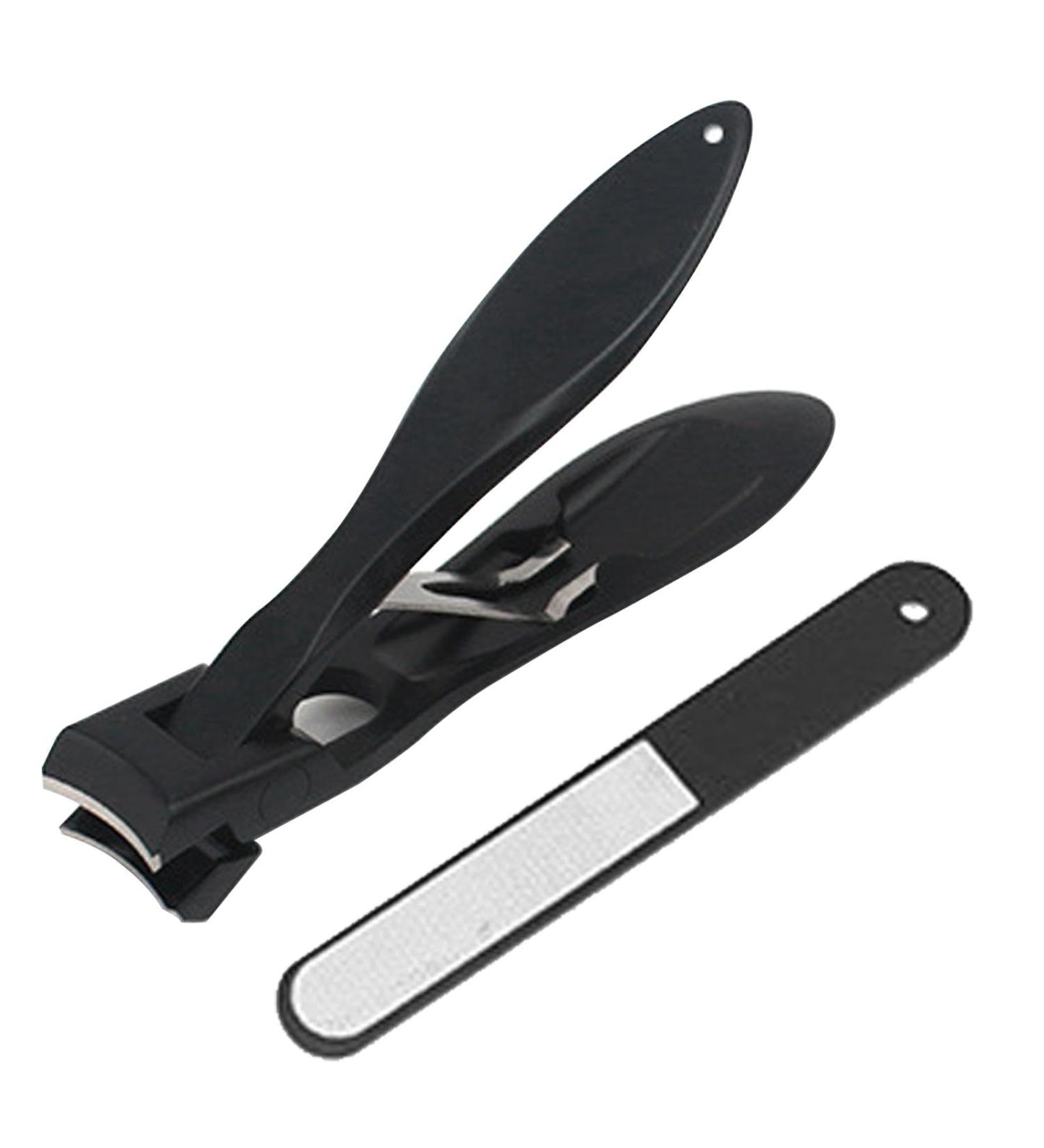 Nail Clippers for Thick Nails Fingernail Clippers for Adults Portable Toenail Scissors Stainless Steel Toenail Clippers for Large Nails Nail Clippers with Wide Jaw Opening and Nail File Black - Buy Online on GoSupps.com