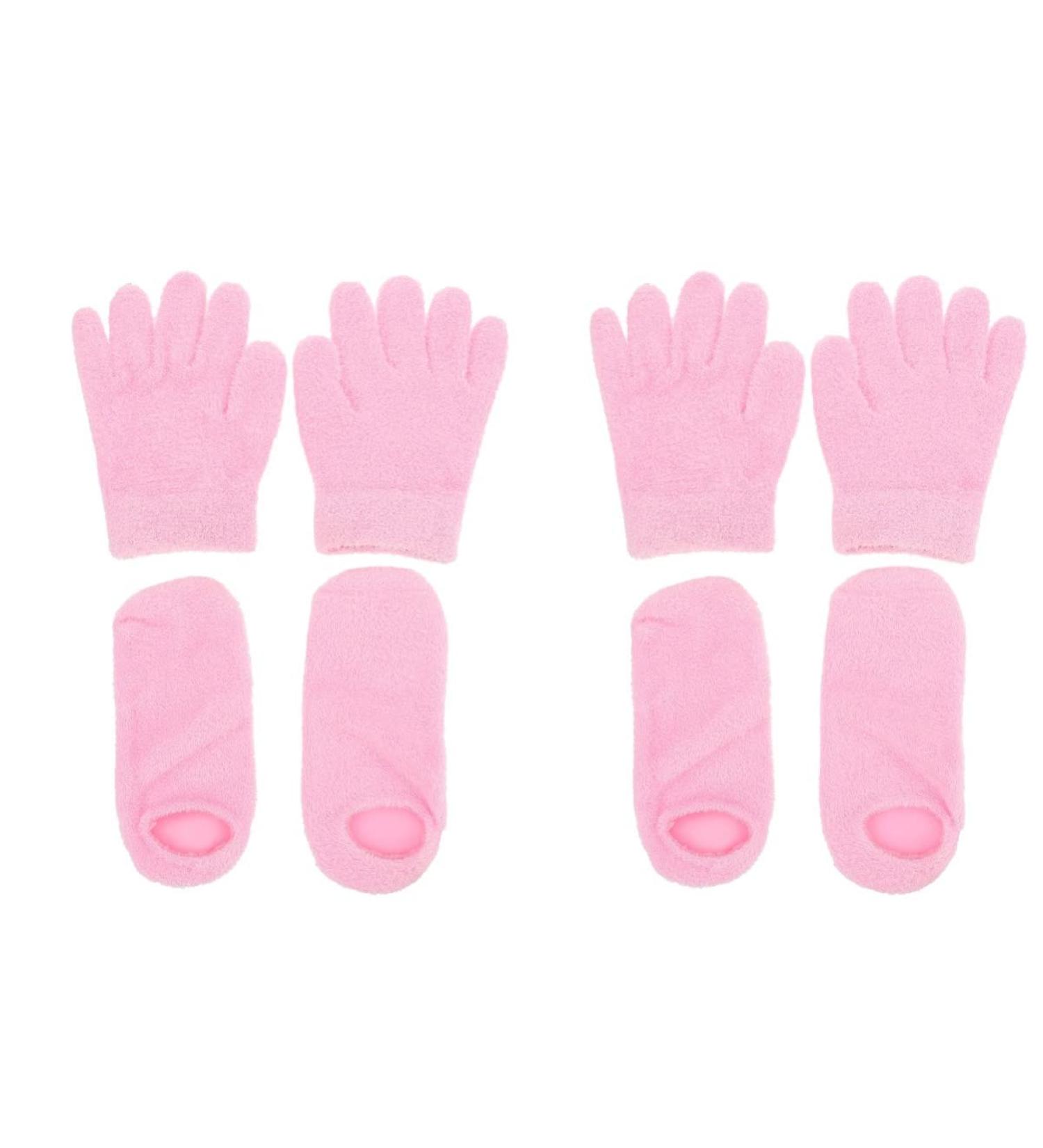 minkissy 4 Pairs Gel Care Kit Yarn Hand Spa Gloves Cracked Hands Moisture Gloves Moisturizing Gloves and Socks Grooming Gloves Moisturizing Spa Socks Foot Socks Miss Yarn - Buy Online on GoSupps.com