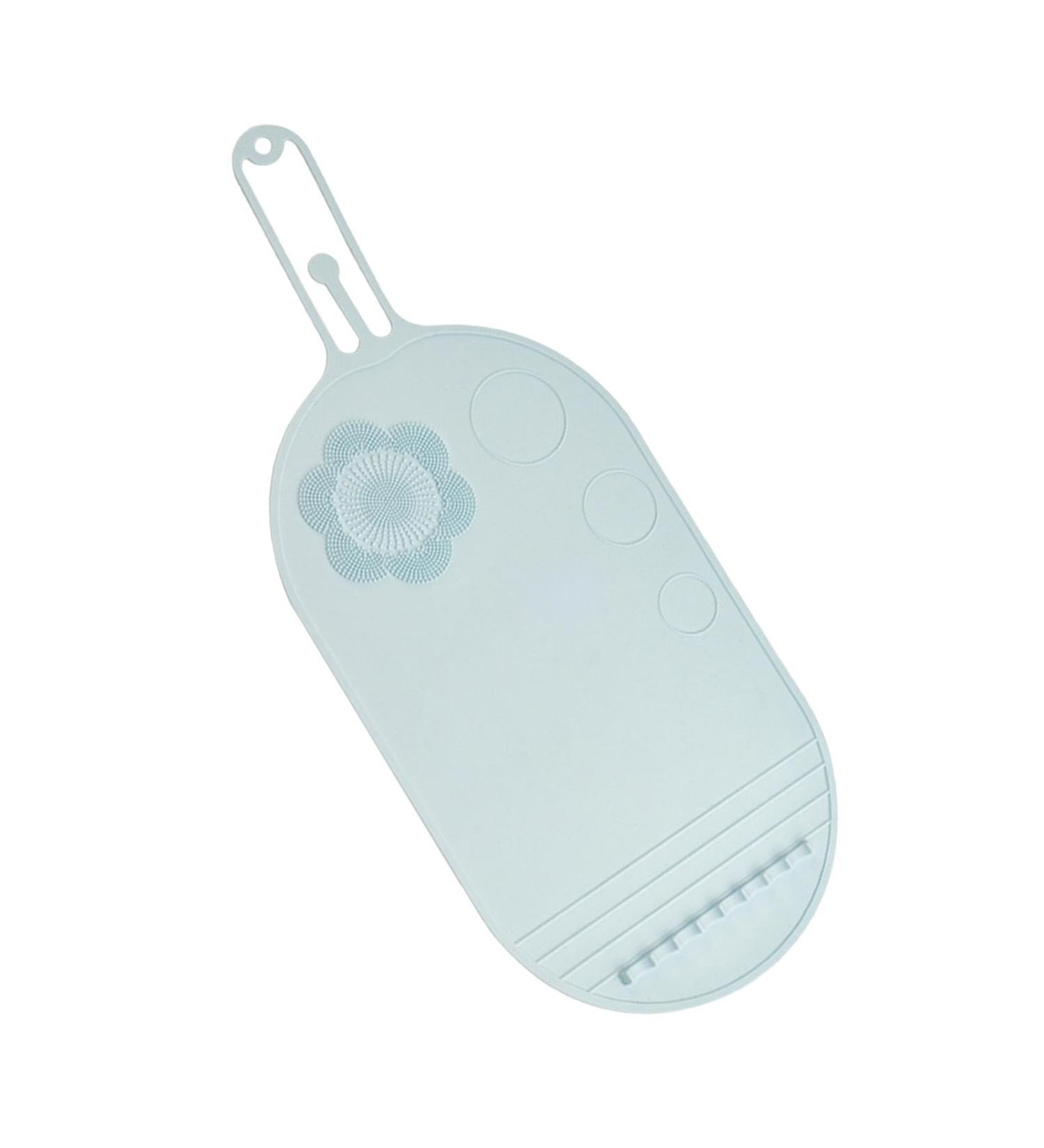 Seyrnicay Brush Cleaning Mat - Silicone Cleanser for Cosmetic Brushes | Portable Cosmetic Cleaning Pads Scrubber Mat Pad for Foundation & Lip Brush blue - Buy Online on GoSupps.com