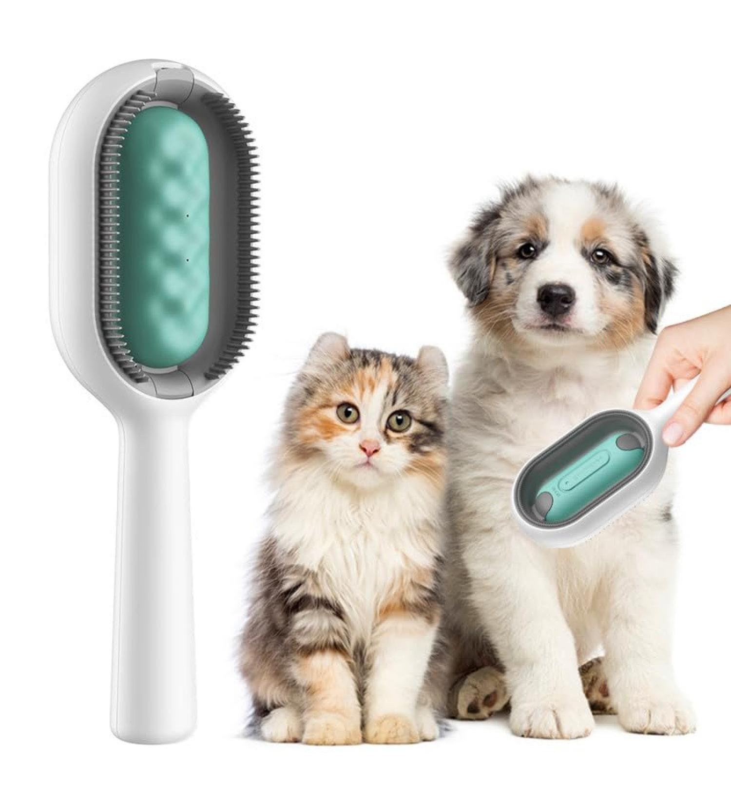 Urijk Animal Hair Removal Comb with Water Tank - Portable Multifunctional Pet Brush for Cats & Dogs | Ideal for Grooming Massage & Hair Removal - Buy Online on GoSupps.com
