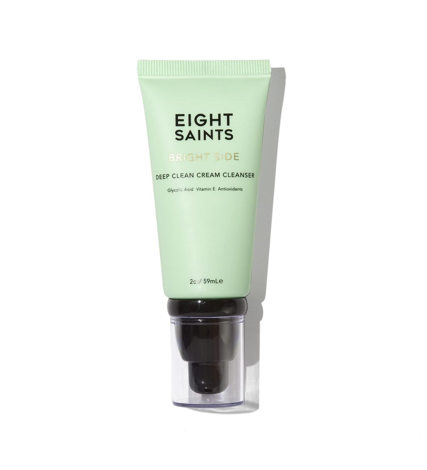 Eight Saints Bright Side Deep Clean Cream Daily Face Wash - Natural & Organic Gentle Cleanser - 2 Ounces - Buy Online on GoSupps.com
