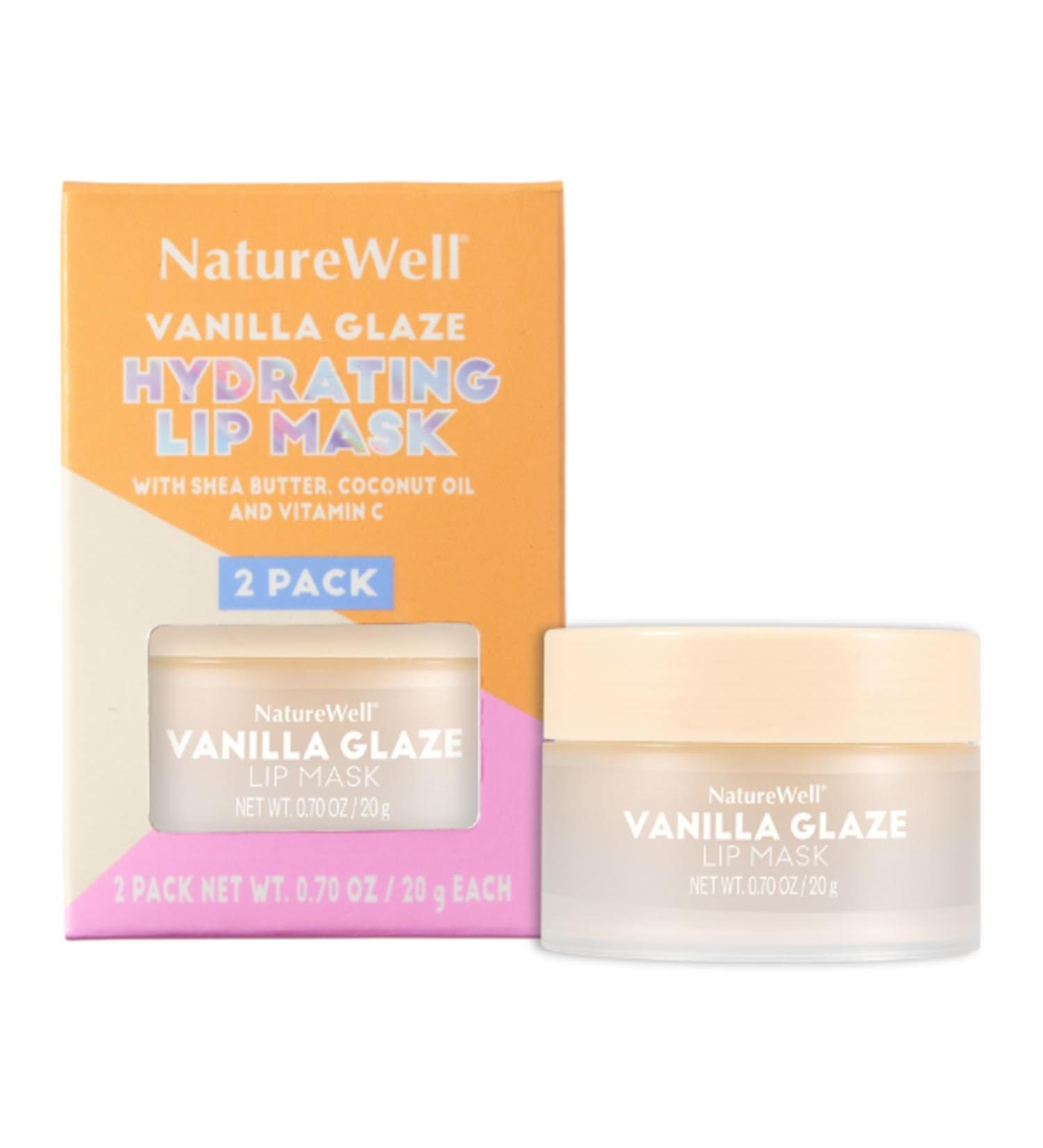 NATURE WELL Vanilla Glaze Hydrating Lip Mask - Moisturize & Nourish Dry Lips with Shea Butter & Vitamin C (Pack of 2 - Buy Online on GoSupps.com