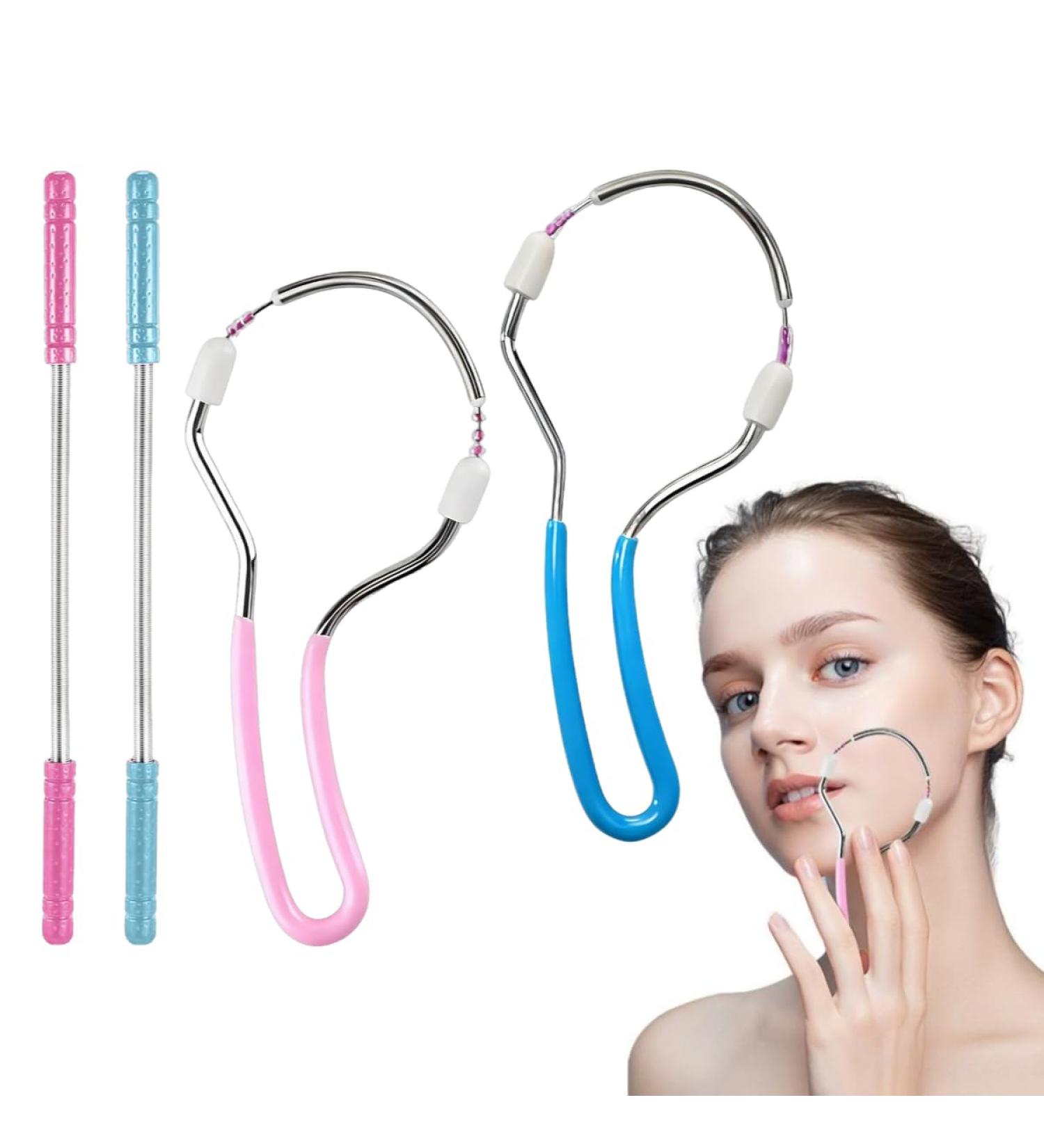 Lot de 4 pilateurs Visage Manuels Ressort Outils de Filetage INOX pour P ques et Carnaval pilation Rapide Joues et L vres pour Maquillage de F te Kit Beaut Portable 2026 - Buy Online on GoSupps.com