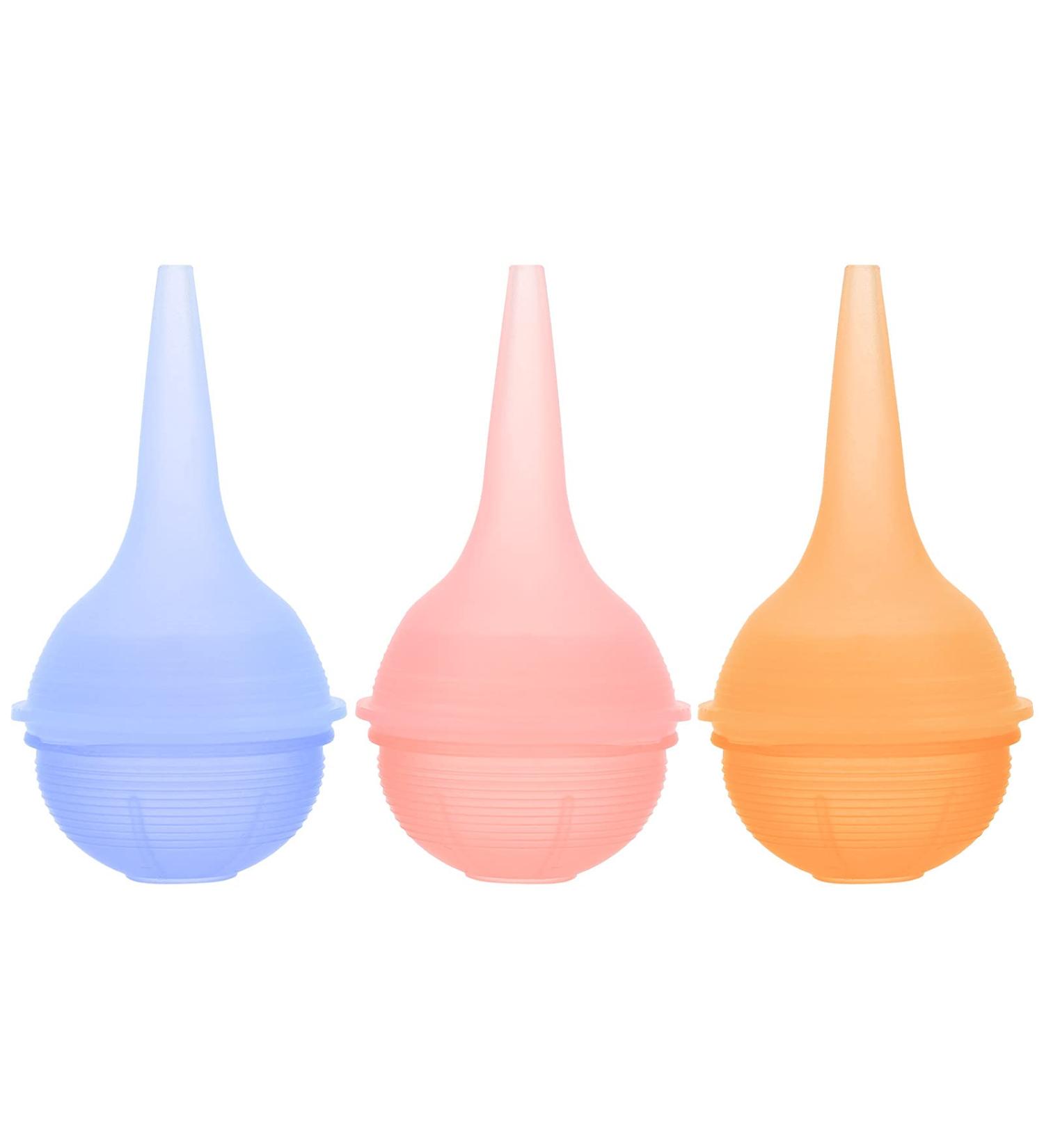 AKlamater 3 Pcs Baby Nasal Aspirator Set - Nose Cleaner for Newborns and Toddlers (Pink+Blue+Orange) - Buy Online on GoSupps.com