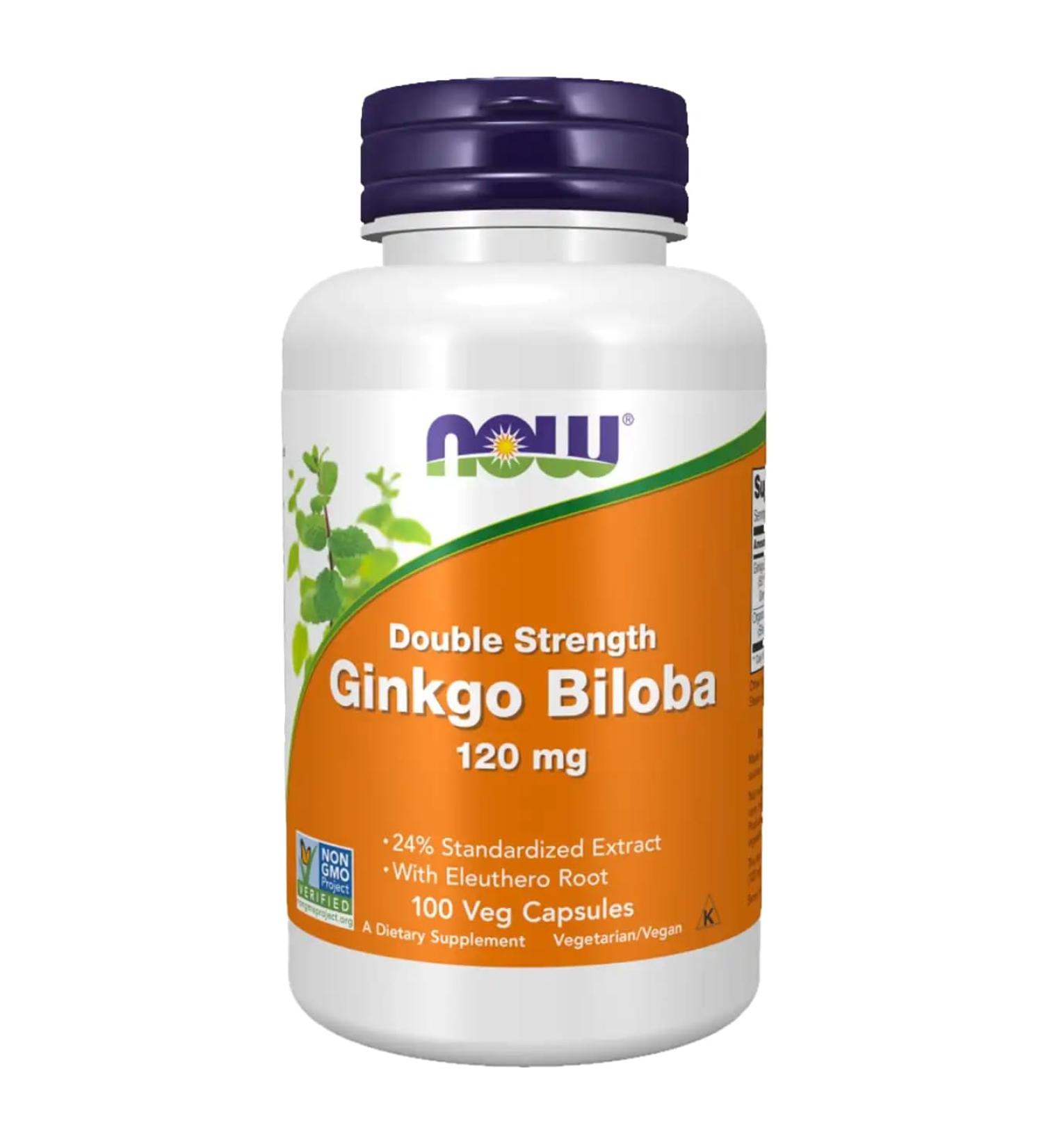 Now Foods Ginkgo Biloba 120mg 200 Vcaps - Buy Online on GoSupps.com