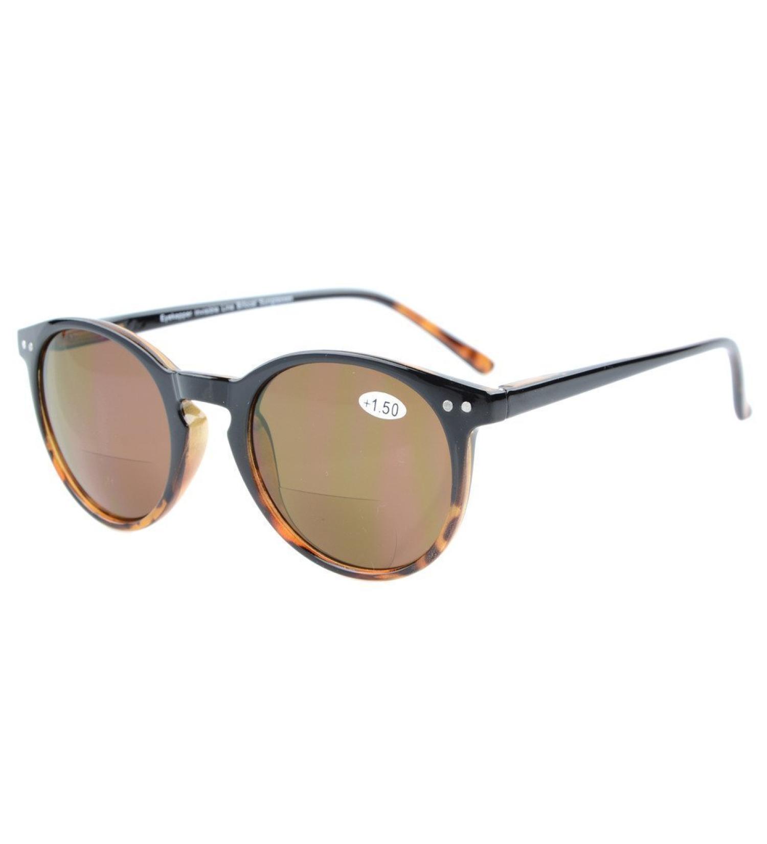 Eyekeper Schluesselloch Springschanier Bifocal Sunglasses - Round Sun Reader +2.5 Black & Turtle | International Shipping Available - Buy Online on GoSupps.com