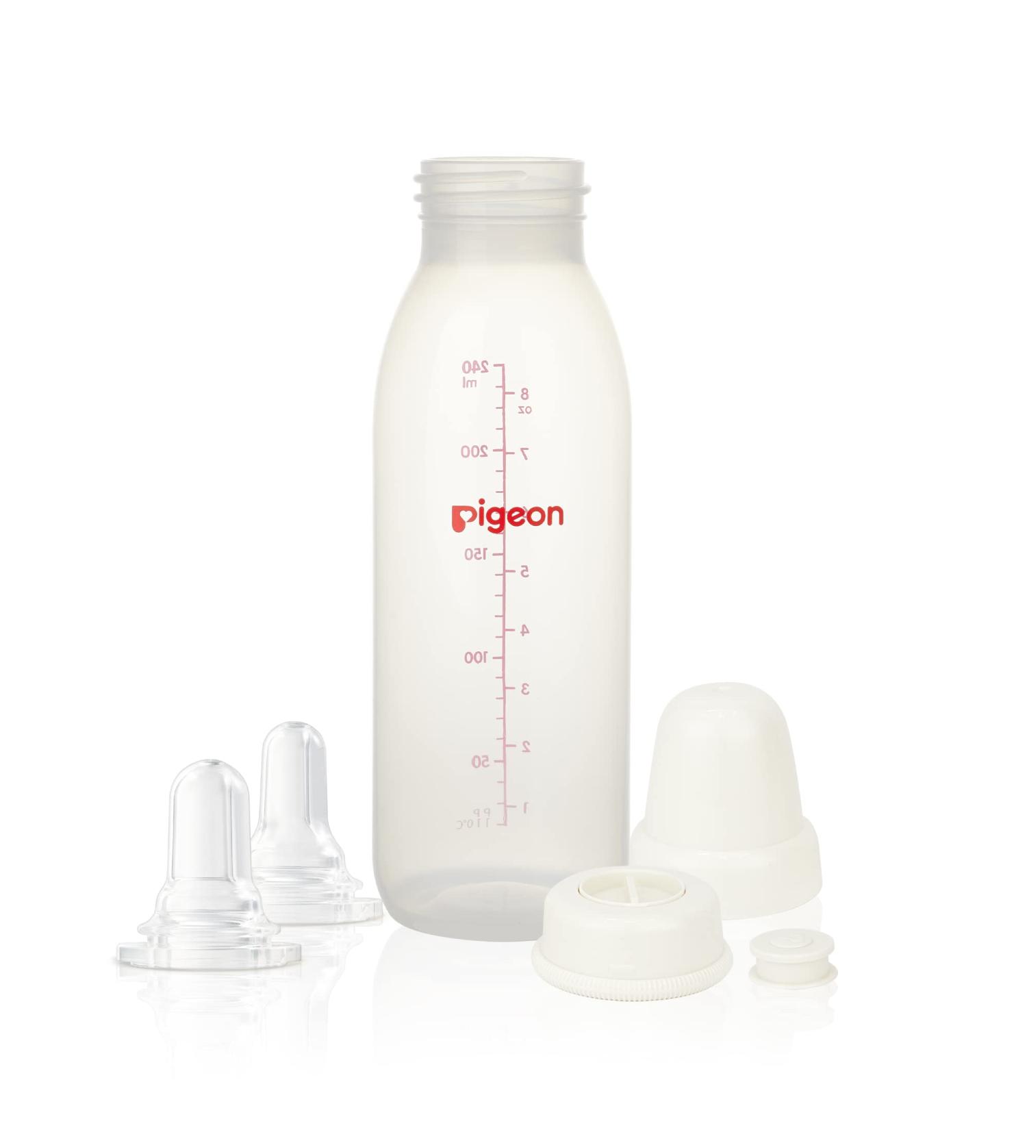 Pigeon Baby Cleft Palate Bottle with 2 Nipples 8.11 Oz - Pediatrician Recommended - Buy Online on GoSupps.com