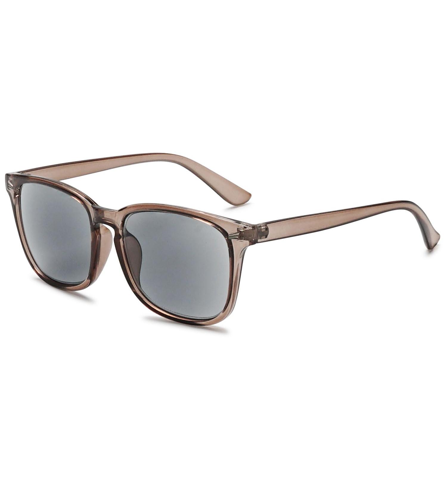 Vevesmundo Tinted Reading Glasses - 2.5x Sunglasses with Sun Protection for Men & Women - Dark Brown - Buy Online on GoSupps.com