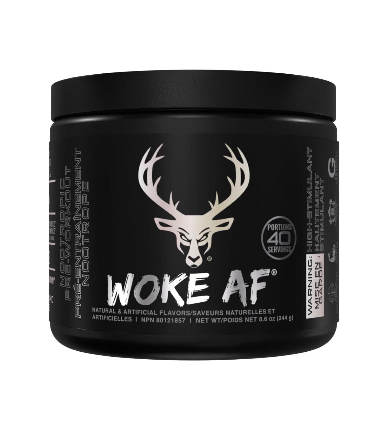 BUCKED UP Woke AF - High Stimulant Pre-Workout- Prolonged Energy & Next Level Focus Without Side-Effects - ZERO SUGAR - ZERO CALORIE - CREATINE FREE (20 Serve White Gummy Deer) White Gummy Deer 20 Serve - Buy Online on GoSupps.com