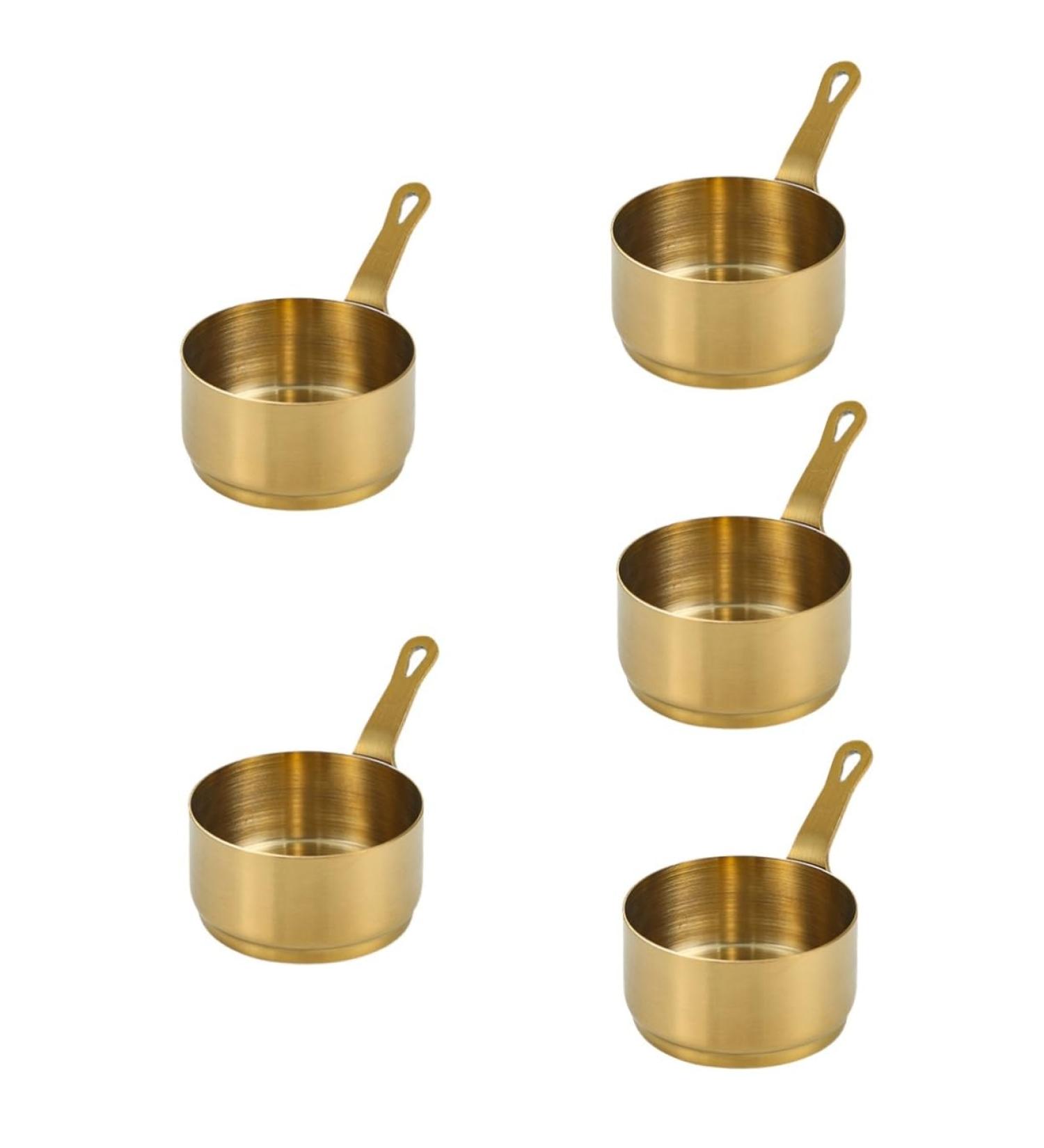 MAGICLULU 5pcs Stainless Steel Sauce Cup Sauce Container Stainless Steel Seasoning Cup Mini Condiments Food Portioner Ketchup Dipping Bowls Sauce Bowl with Handle Pinch Dip Cups Household mediumx5pcs Goldenx5pcs - Buy Online on GoSupps.com