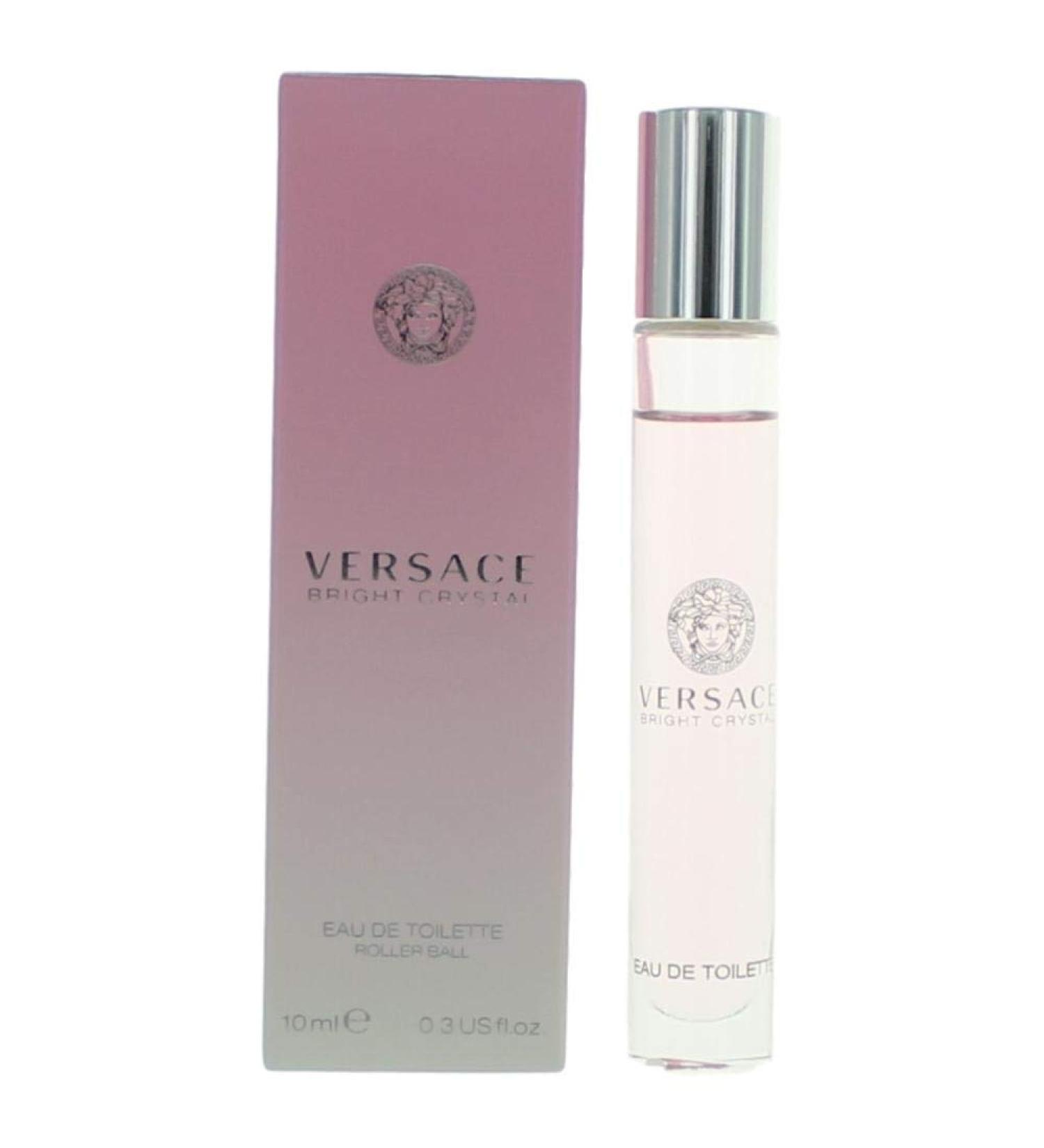 Versace Bright Crystal 0.3 Fl Oz Eau de Toilette Rollerball Floral Fresh Pomegranate 0.3 Fl Oz (Pack of 1)
