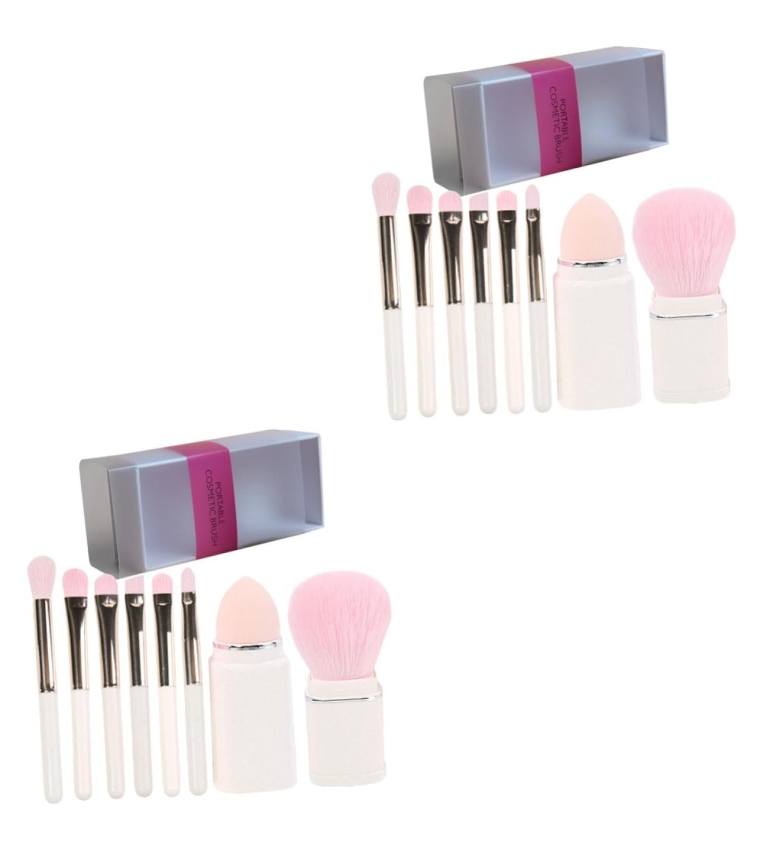 Beavorty 2 Sets Makeup Brush Set Powder Applicator Facial Sponges Makeup Tool Bronzer Powder Makeup Applicator Face Beauty Tools Face Makeup Brush Travel White Eye Shadow Plastic Make up - Buy Online on GoSupps.com