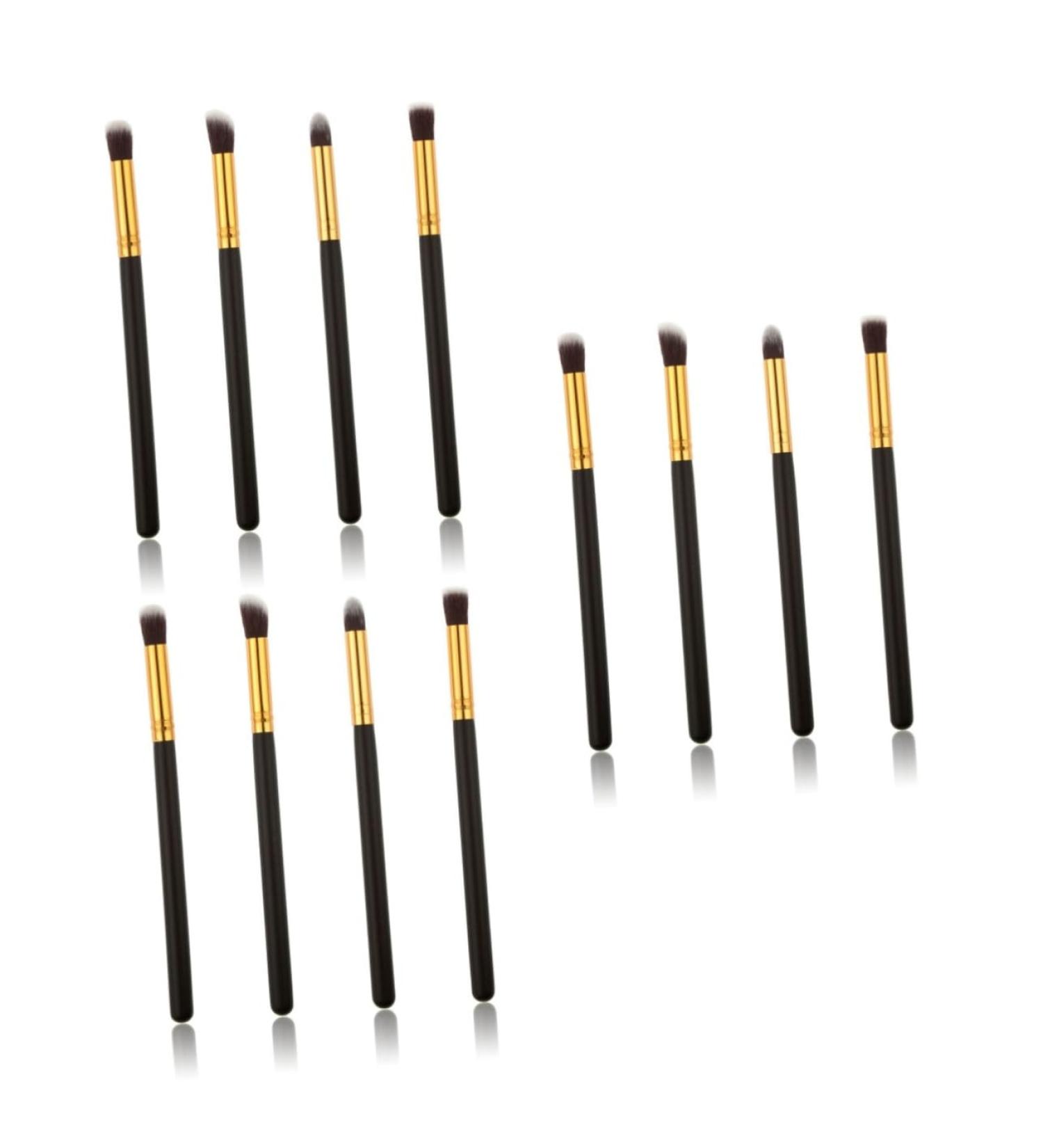 FOYTOKI 12 Pcs Eye Make-up Brush Kit Creme Eyeshadows Eyeliner Makeup Pencil Glitter Eyeshadow Black - Buy Online on GoSupps.com