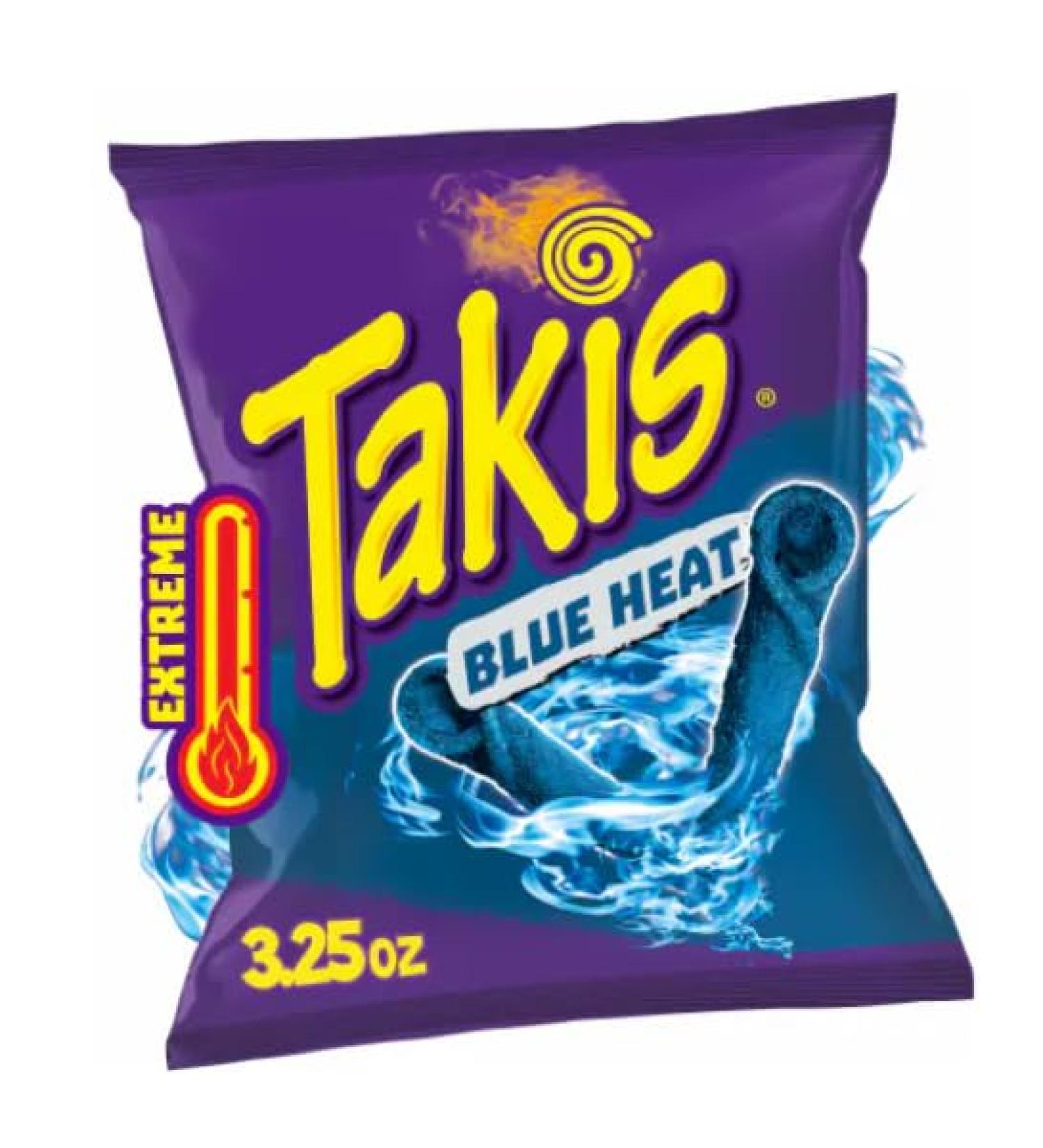 Takis Limited Edition Blue Heat Hot Chili Pepper Chips - 3.25oz (90g) - Classic Takis Flavour - Spicy Rolled Tortilla Snack - By BEXICO - Buy Online on GoSupps.com