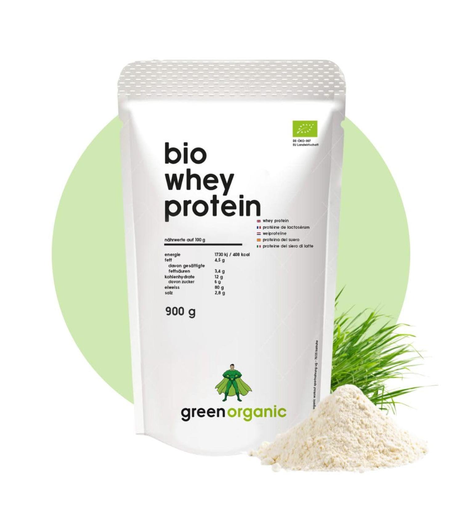 Organic Premium Whey Protein - 100% Natural Protein Powder Superfood Pasture-Fed Unsweetened - 900g for Optimal Health - Buy Online on GoSupps.com