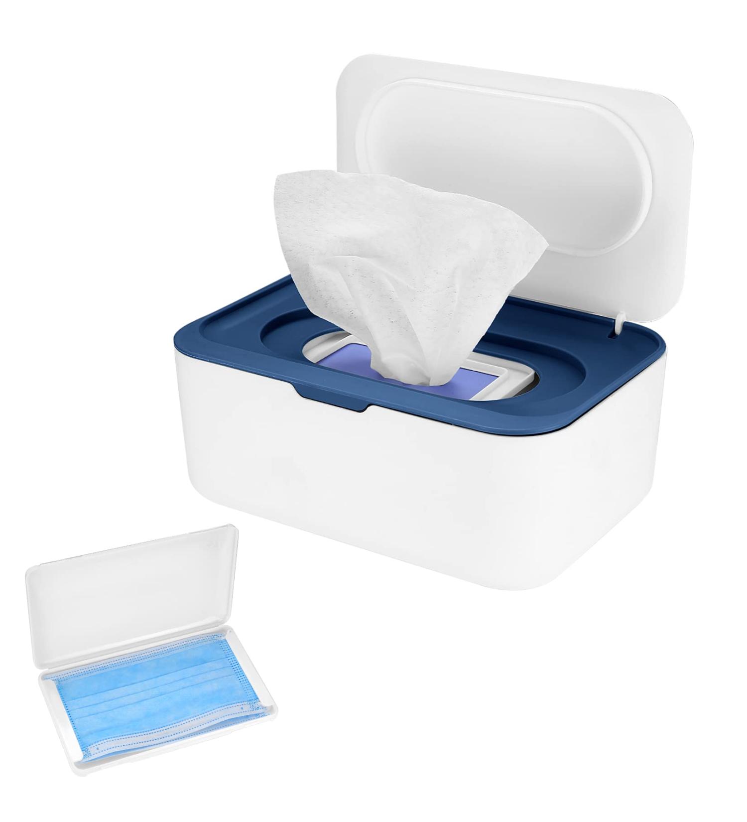 Wet Wipes Box Moist Toilet Paper Box Dispenser Box for Wet Wipes Tissue Box Napkin Box with Storage Box for Face Covers (Blue) Blue-de - Buy Online on GoSupps.com
