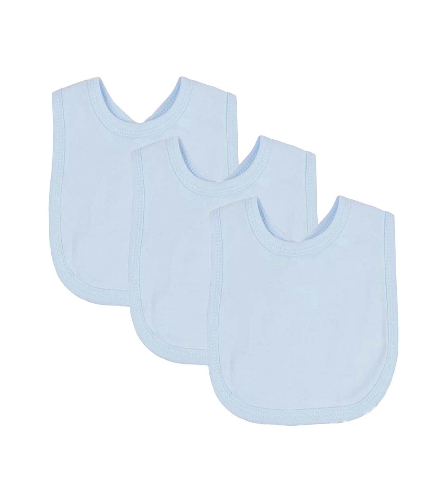 Royal Icon Baby Bibs - 100% Organic Cotton, Set of 3/6/12Pc, Blue - For 0-12 Months, Soft & Absorbent, Hook and Loop Closure - Ideal Baby Feeding Bib for Boys and Girls - Buy Online on GoSupps.com