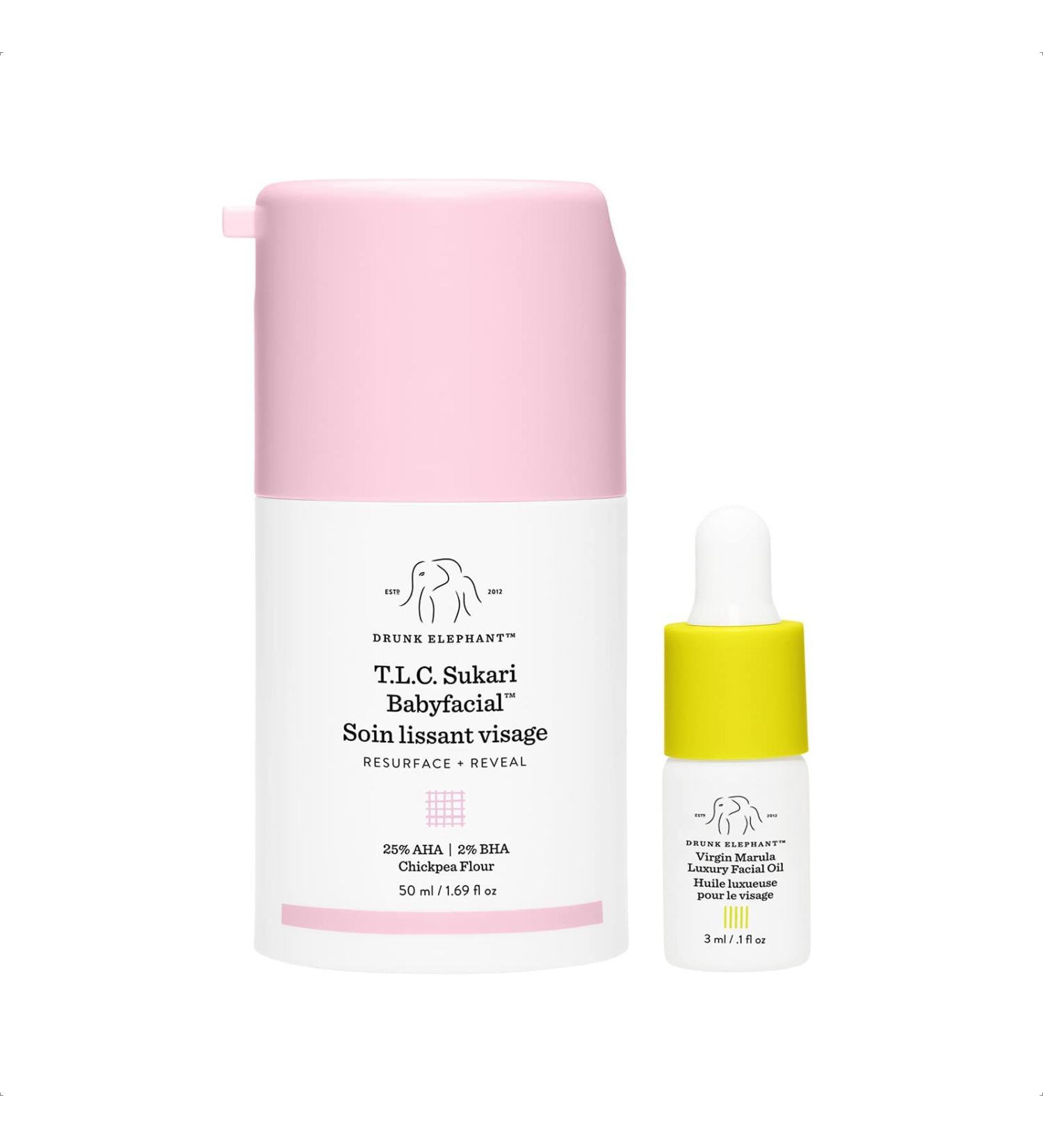 Drunk Elephant T.L.C. Sukari Babyfacial - AHA/BHA Face Mask for Youthful Radiance - 1.69 Fl Oz - Buy Online on GoSupps.com