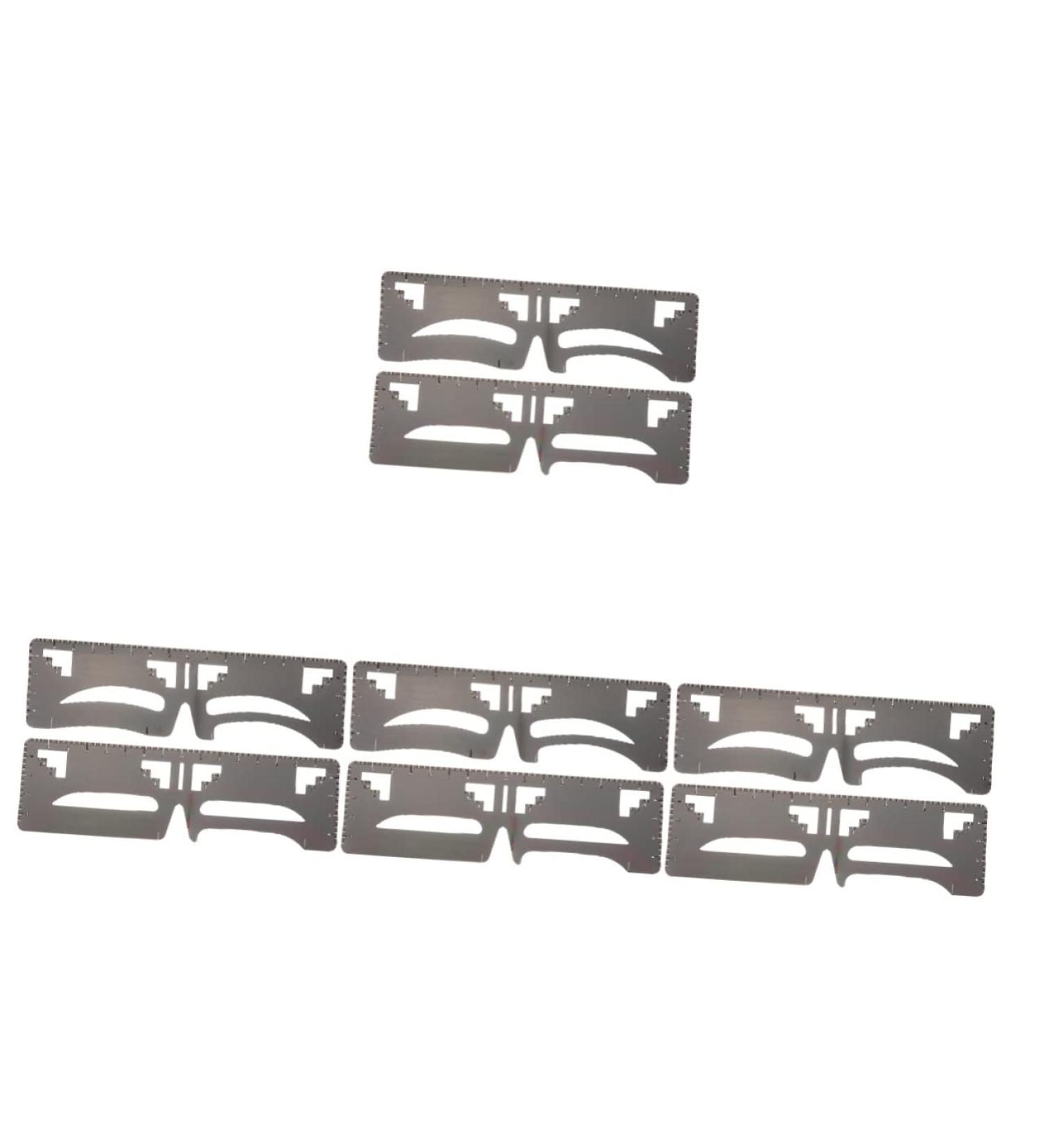 FOMIYES 8 Pcs Eyebrow Ruler Brow Stencil Eyebrow Makeup Tool Molds Brow Template Eyebrow Shape Makeup Tools - Buy Online on GoSupps.com