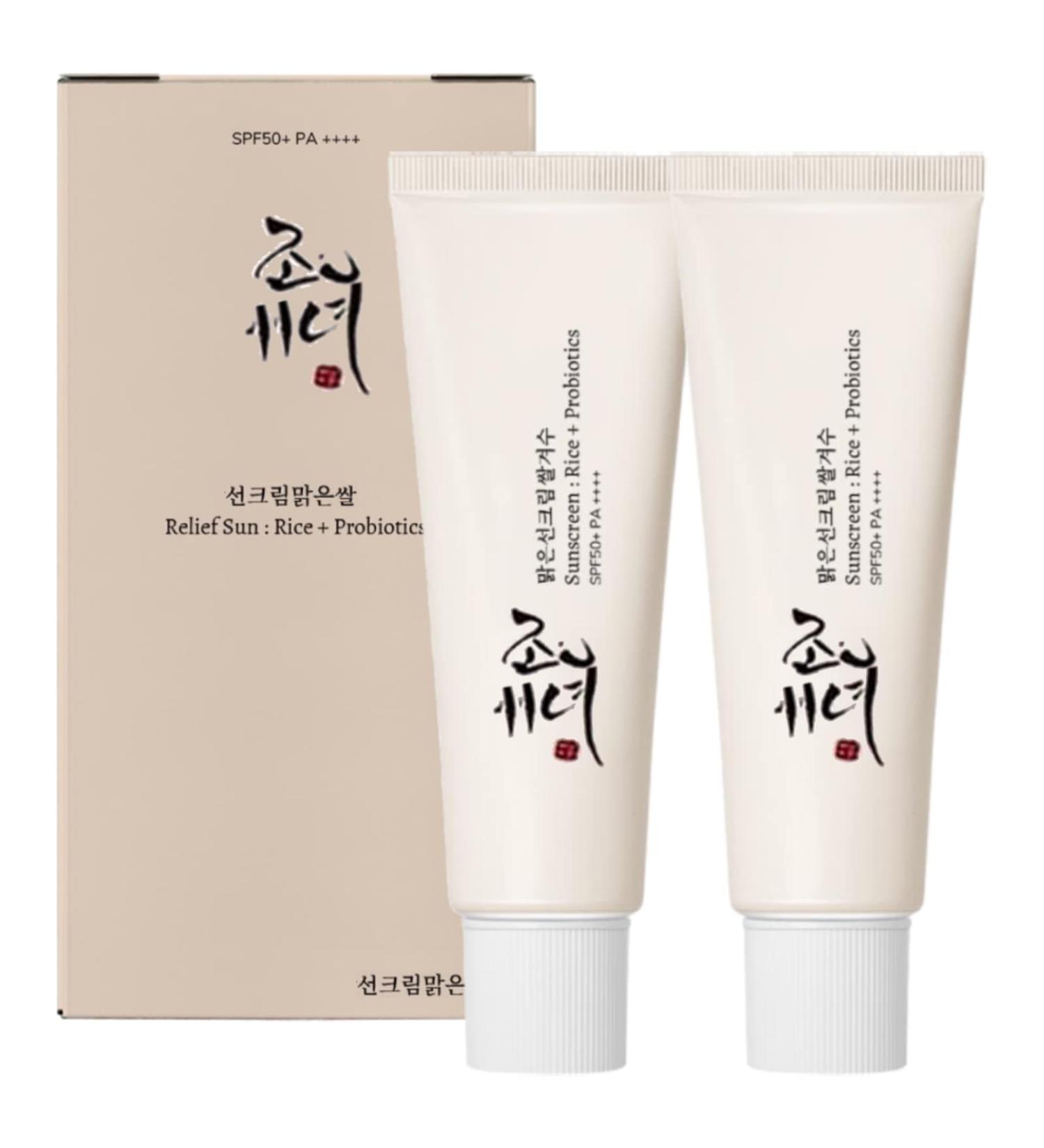 Joseon Relief Korean Sunscreen SPF50 PA+++ - 2 Pack | Rice Organic UV Defense for All Skin Types - Buy Online on GoSupps.com