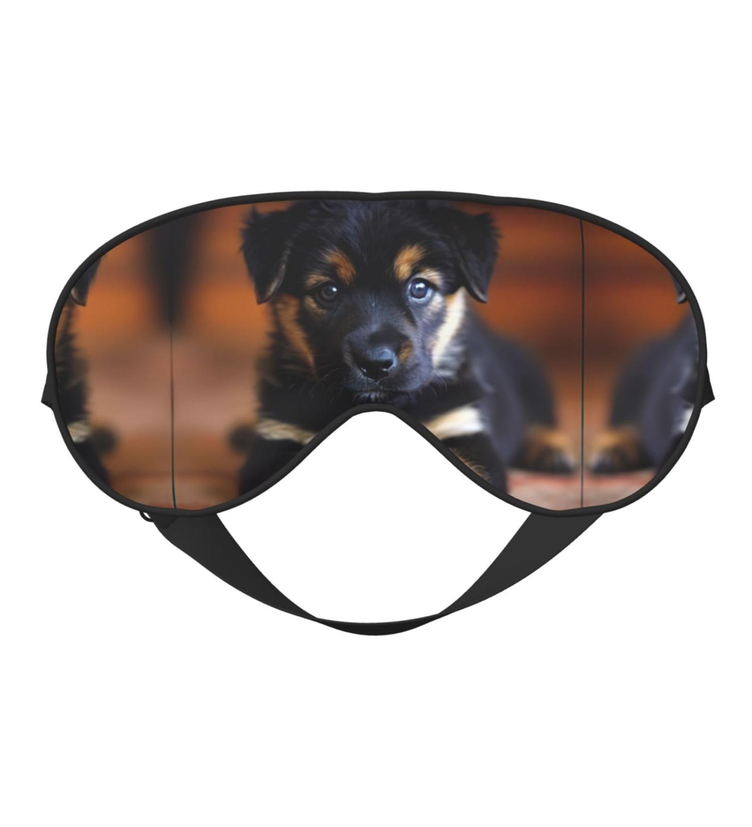 Puppies Dog Print Double-Sided Eye Mask | Soft Light Blocking Sleep Enhancer | International Shipping Available - Buy Online on GoSupps.com