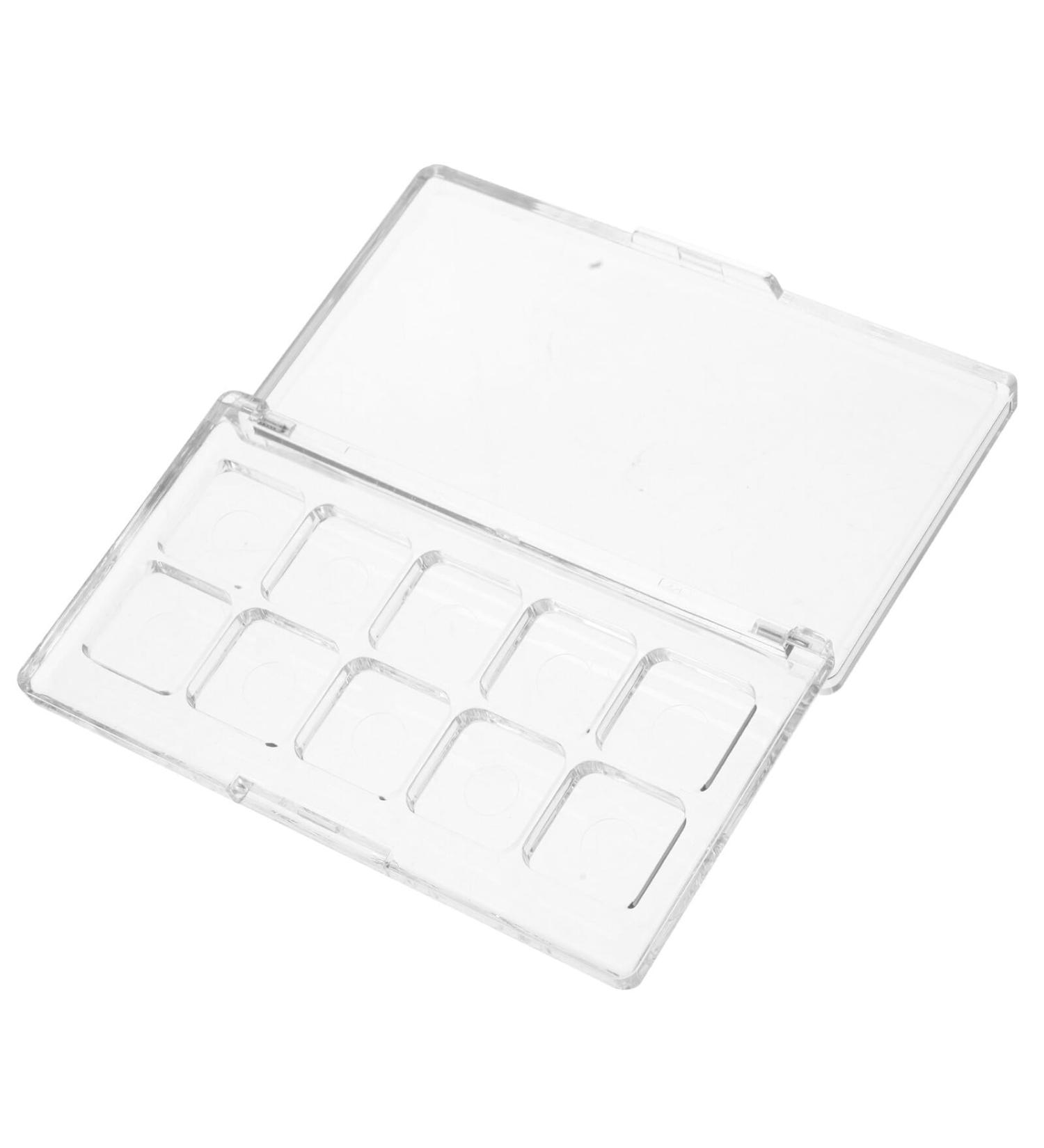 ARTSEWPLY Transparent Makeup Palette Organizer with Secure Closure Mechanism Empty Eyeshadow Lipstick Storage Box for Women Girls DIY for Personal Color Combinations - Buy Online on GoSupps.com