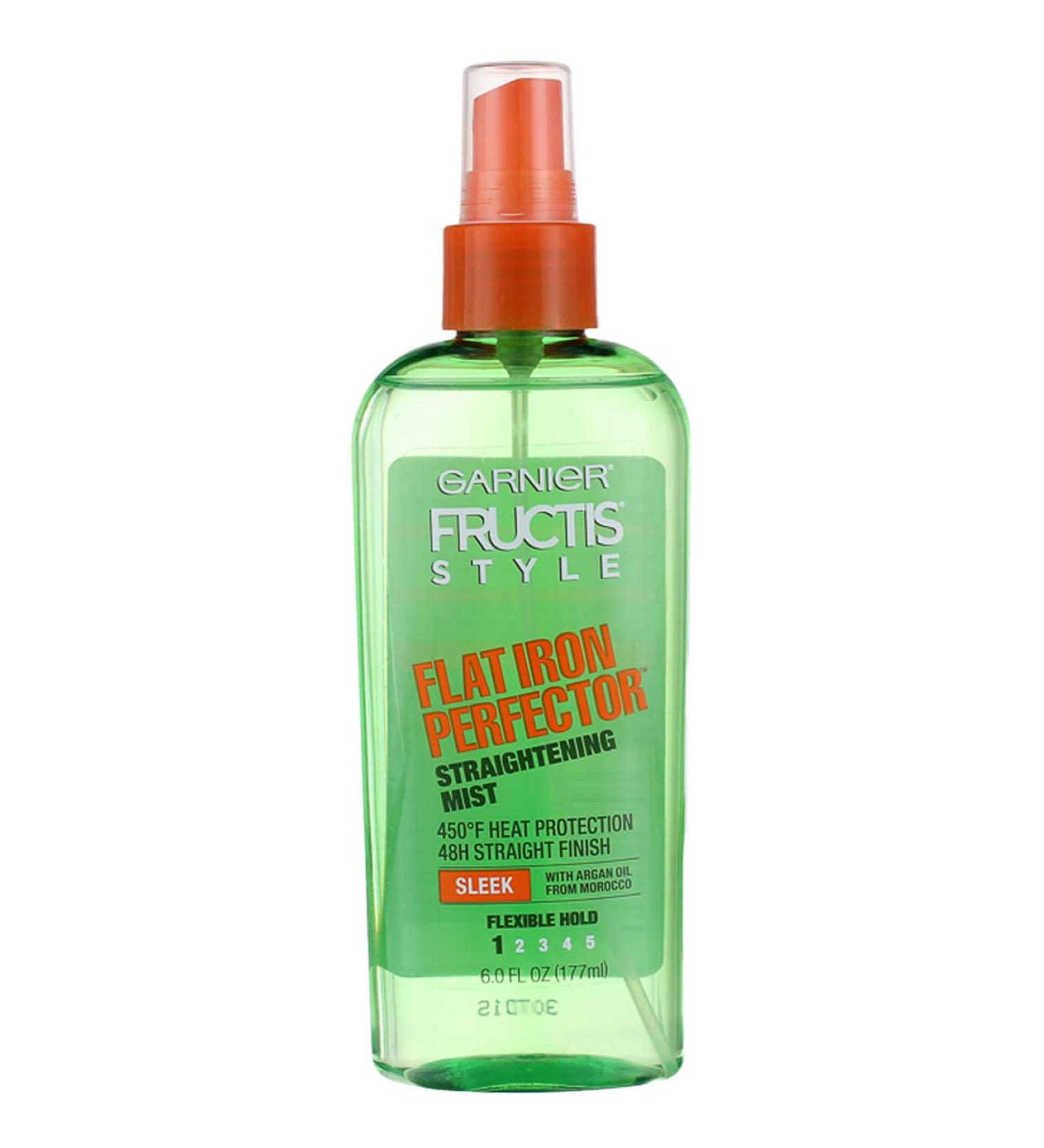 Garnier Fructis Style Sleek & Shine Flat Iron Perfector Straightening Mist 6 oz (Pack of 6) Argan Oil 6 Fl Oz (Pack of 6) - Buy Online on GoSupps.com