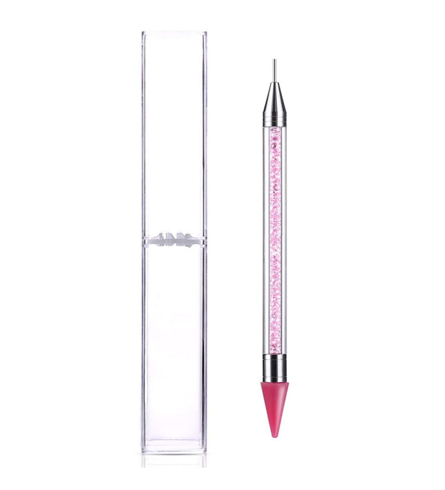 Onwon Dual-Ended Nail Rhinestone Picker Wax Pencil | Dual Tips Dotting Pen with Acrylic Handle | Manicure Nail Art Tool (Pink) - Buy Online on GoSupps.com