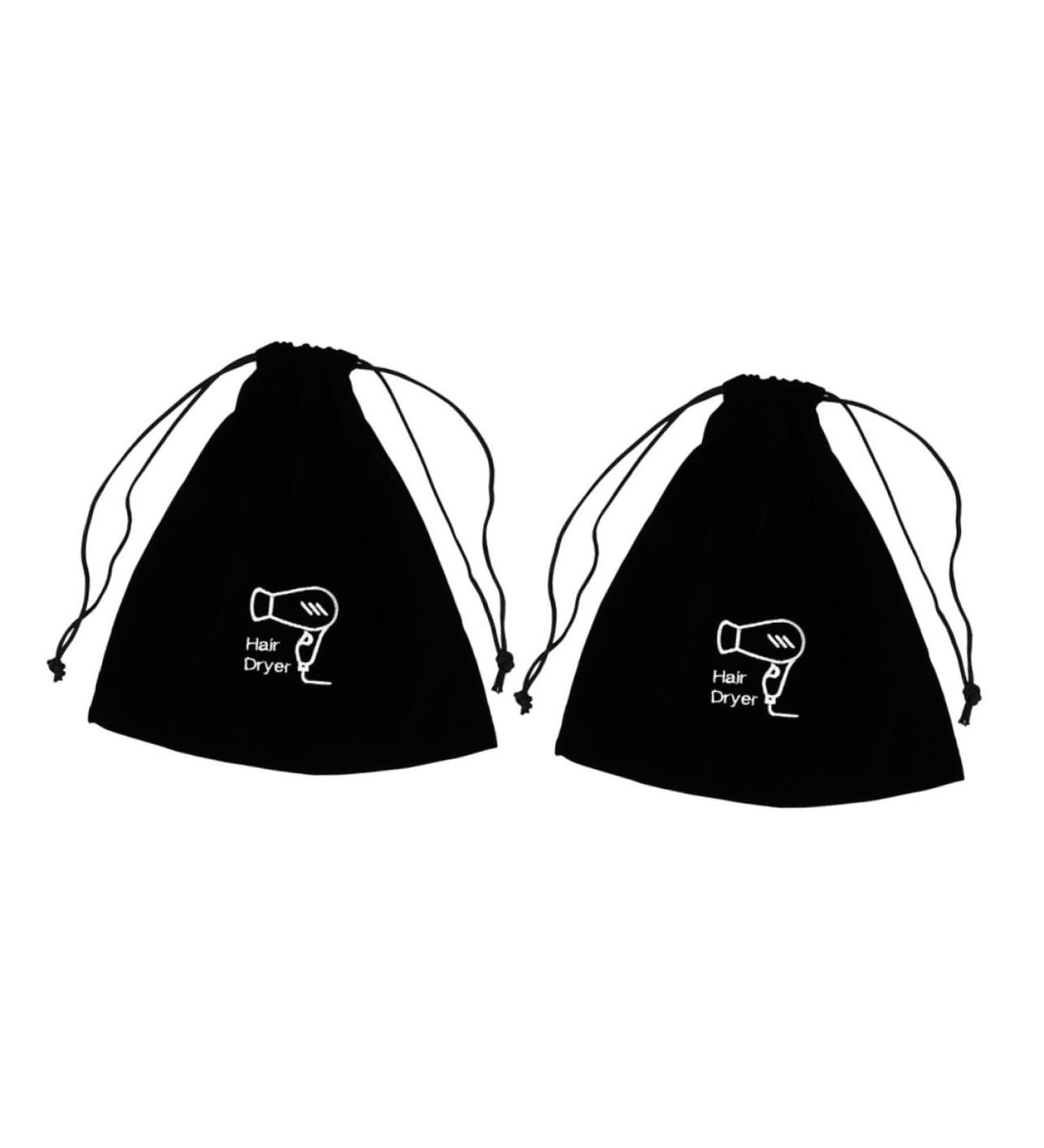 Baluue 2pcs Velvet Bag Hair Dryer Bag Hair Curler Travel Bag Hair Dryer Travel Pouch Hair Tools Travel Bag Travel Makeup Bag Travel Bag for Blow Dryer and Hair Tools Blow Dryer Bag 30.00X26.00X0.50CM Black - Buy Online on GoSupps.com